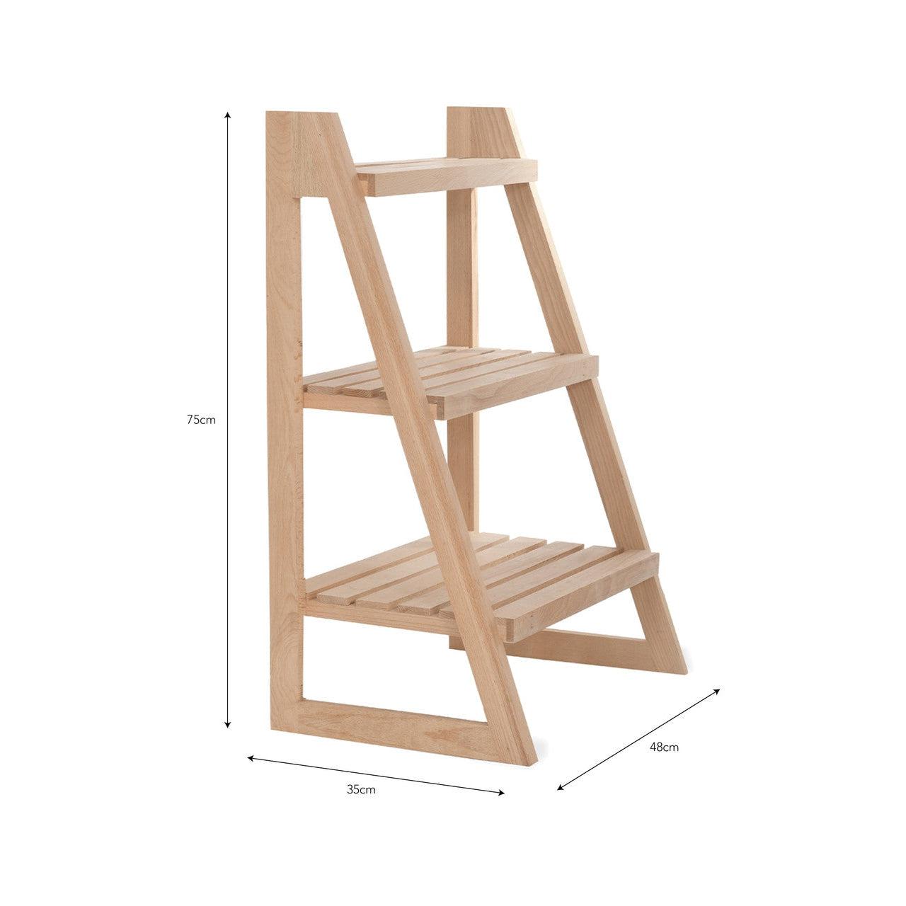 Southbourne Shelf Ladder Small - Beech-Bookcases & Shelving-Yester Home
