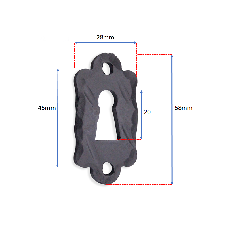 Spike Escutcheon Matt Black-Ferro Handforged Collection-Yester Home