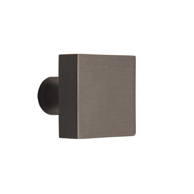 Square Cupboard Knob Gunmetal Grey-Cupboard Knobs-Yester Home