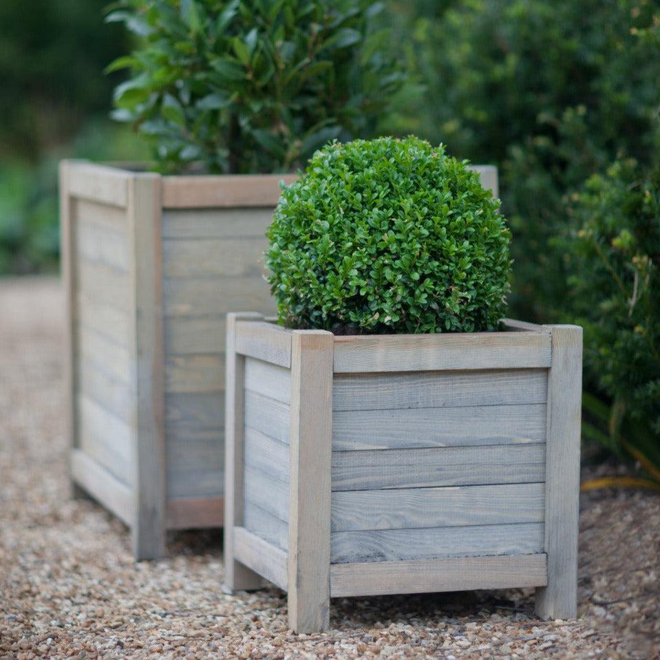 Square Wooden Planters-Planters-Yester Home