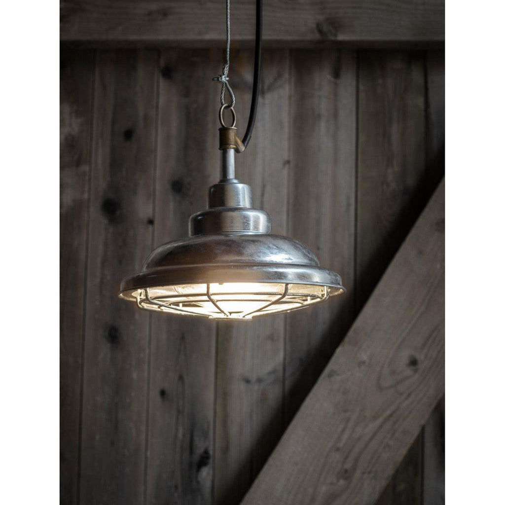St Ives Mariner Outdoor Pendant Light - Galvanised Steel-Pendant Lights-Yester Home