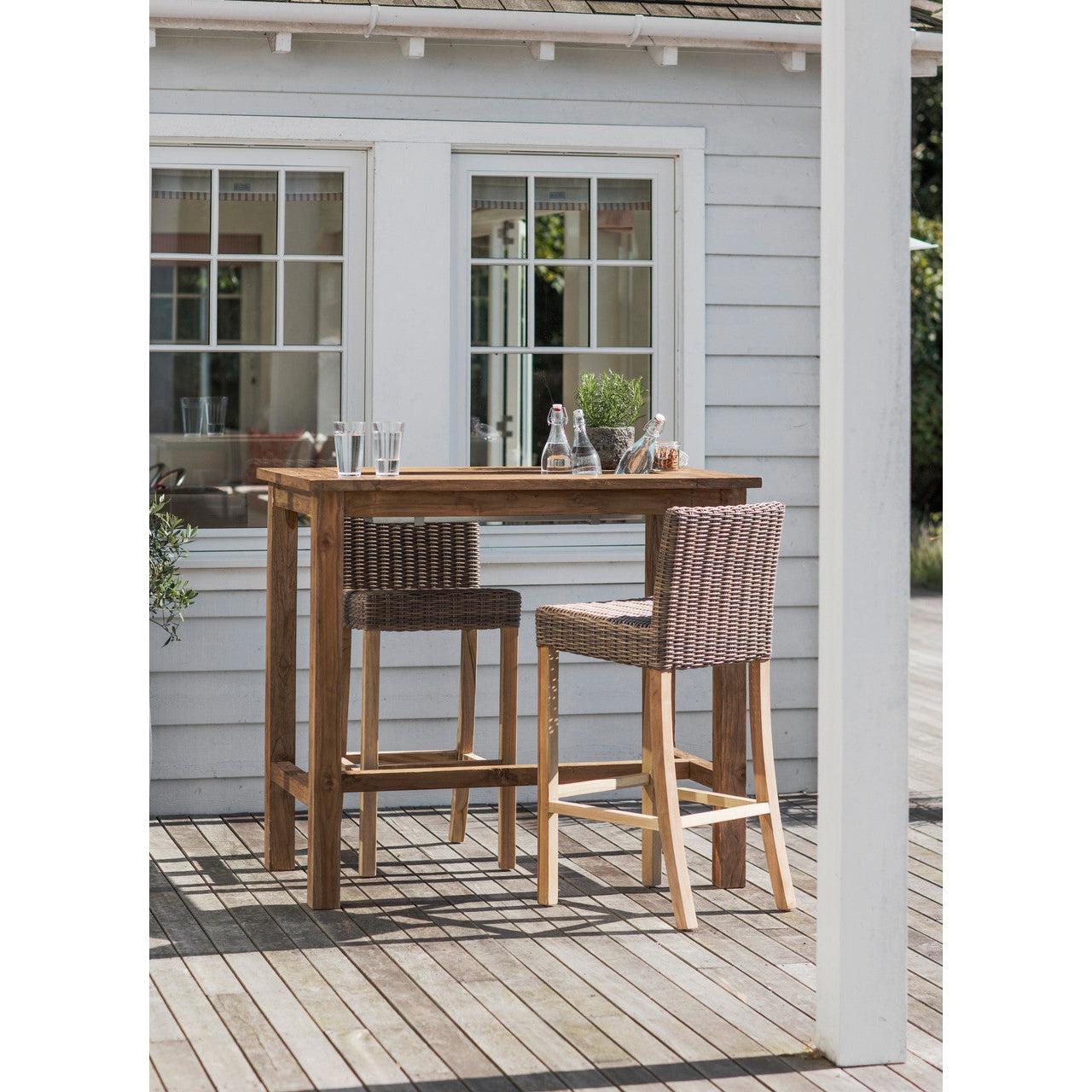 St Mawes Drinks/Planter Bar Table, 120cm - Teak-Outdoor Bar Tables & Sets-Yester Home
