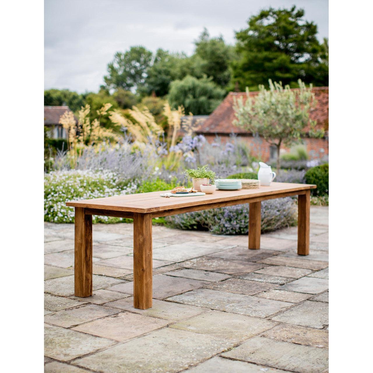 St Mawes Refectory Table, 10 Seater - Teak-Outdoor Dining Tables & Sets-Yester Home