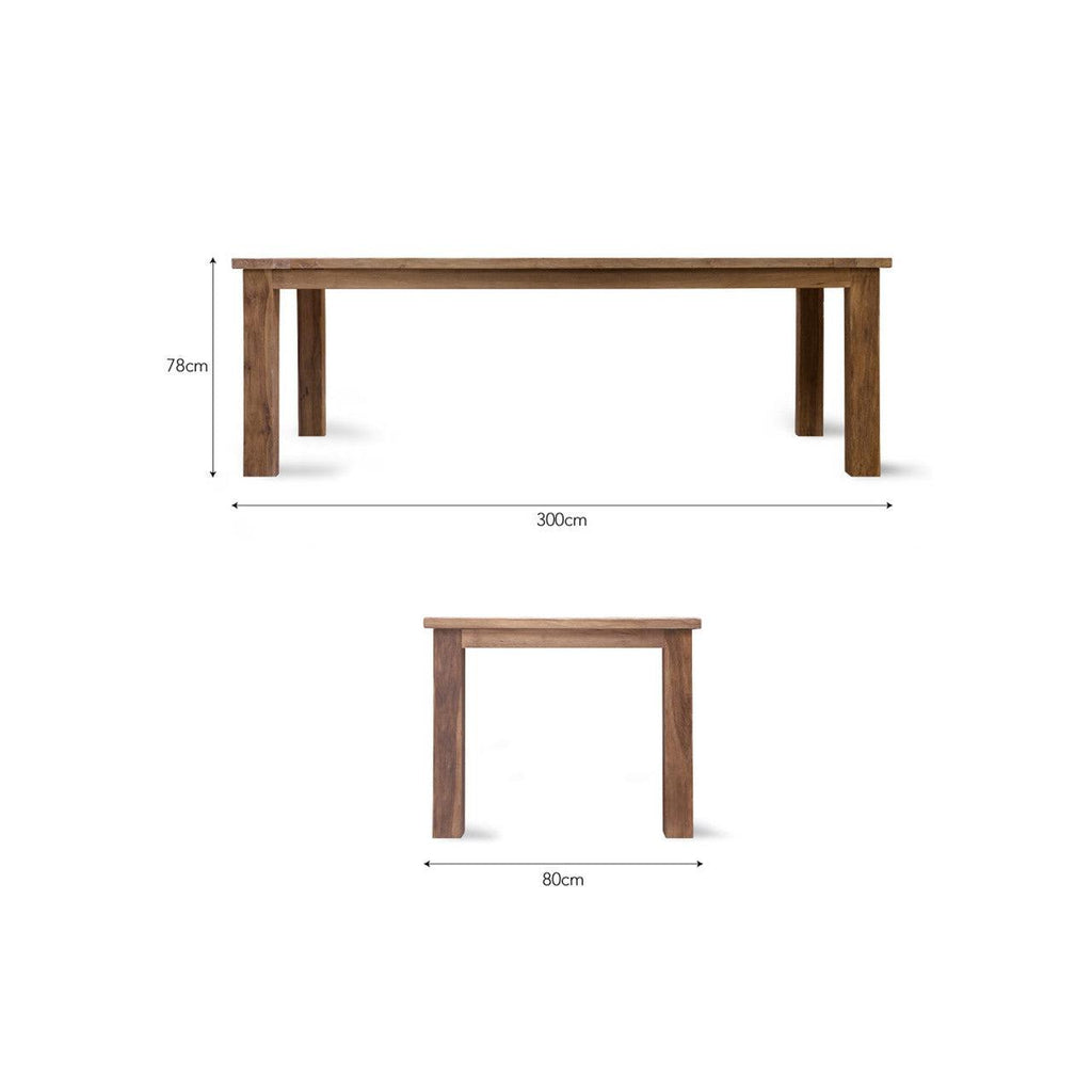St Mawes Refectory Table, 10 Seater - Teak-Outdoor Dining Tables & Sets-Yester Home