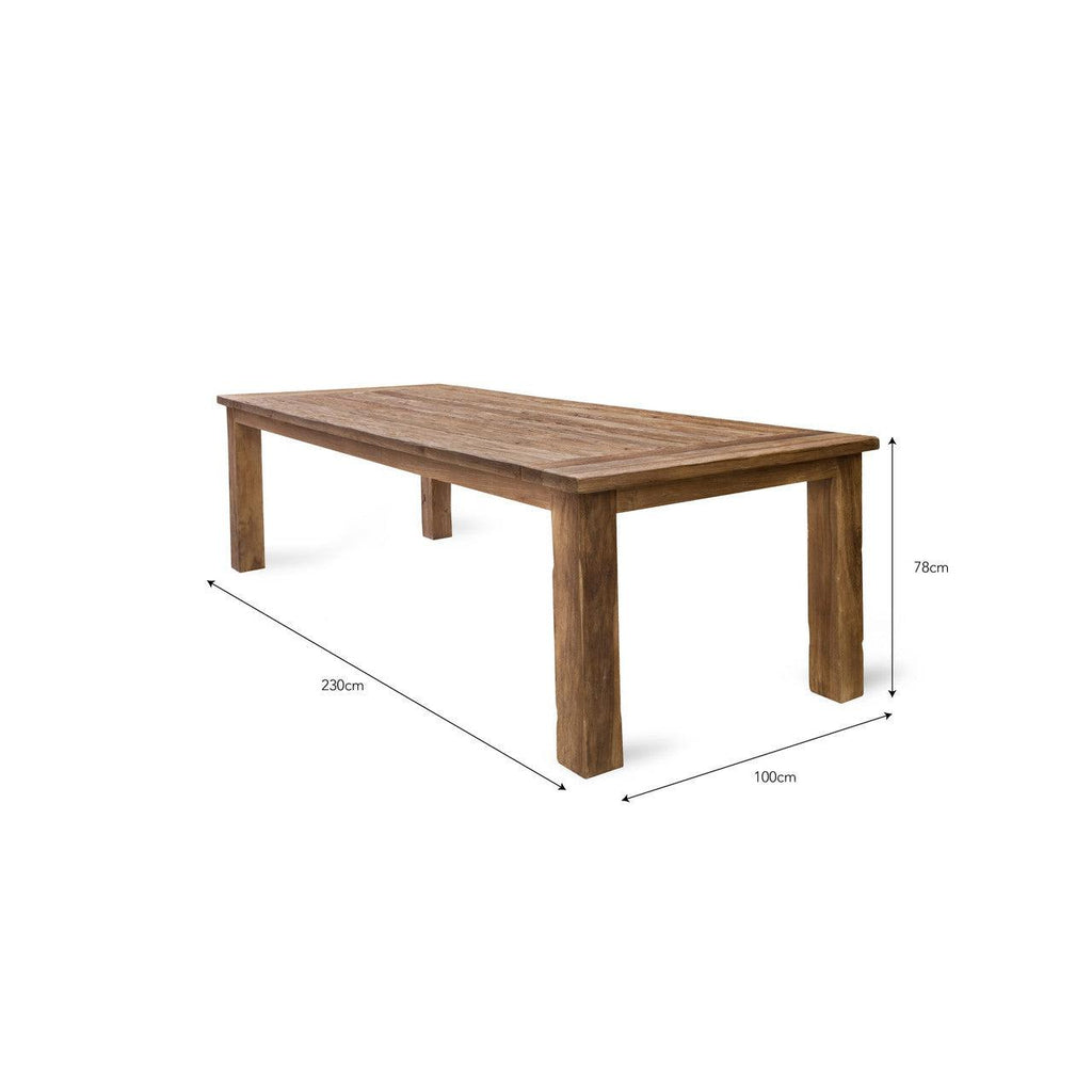 St Mawes Table - Reclaimed Teak-Outdoor Dining Tables & Sets-Yester Home