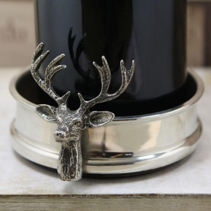 Stag Pewter Wine Bottle Coaster-Bottle Coasters-Yester Home