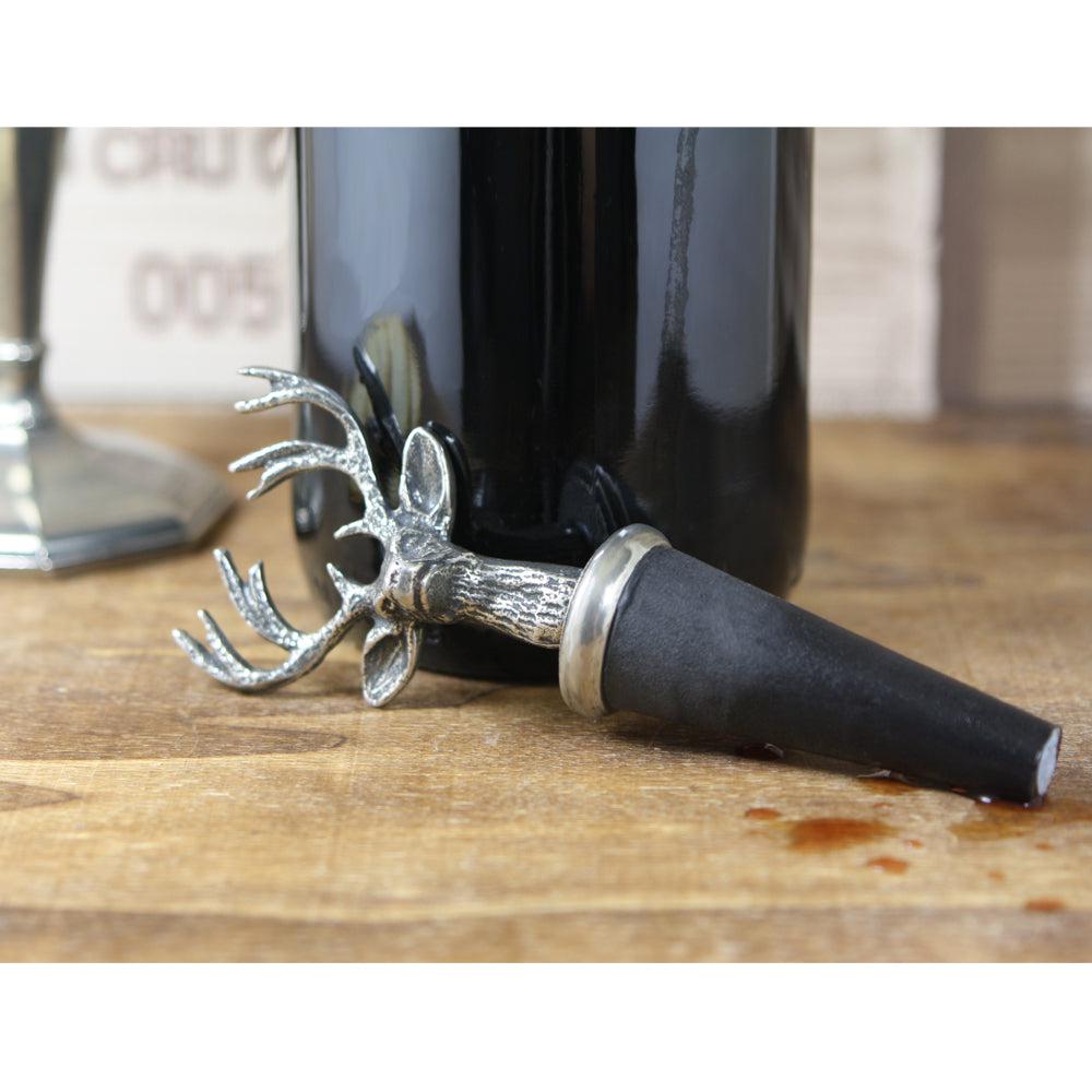 Stag Pewter Wine Bottle Stopper-Wine Bottle Stopper-Yester Home
