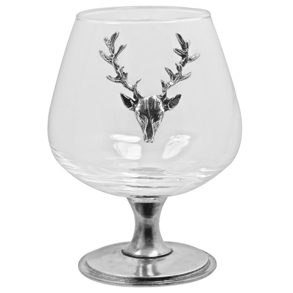 Stag Single Brandy Glass-Brandy Glasses-Yester Home