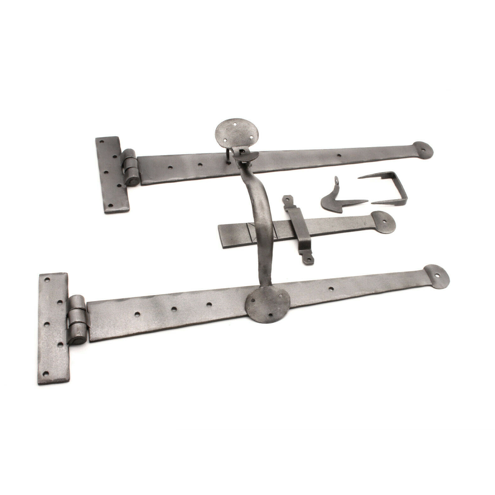Standard Handforged Kit (18") - Penny End Pewter - Handforged Latches & Hinges - Spira Brass - Yester Home