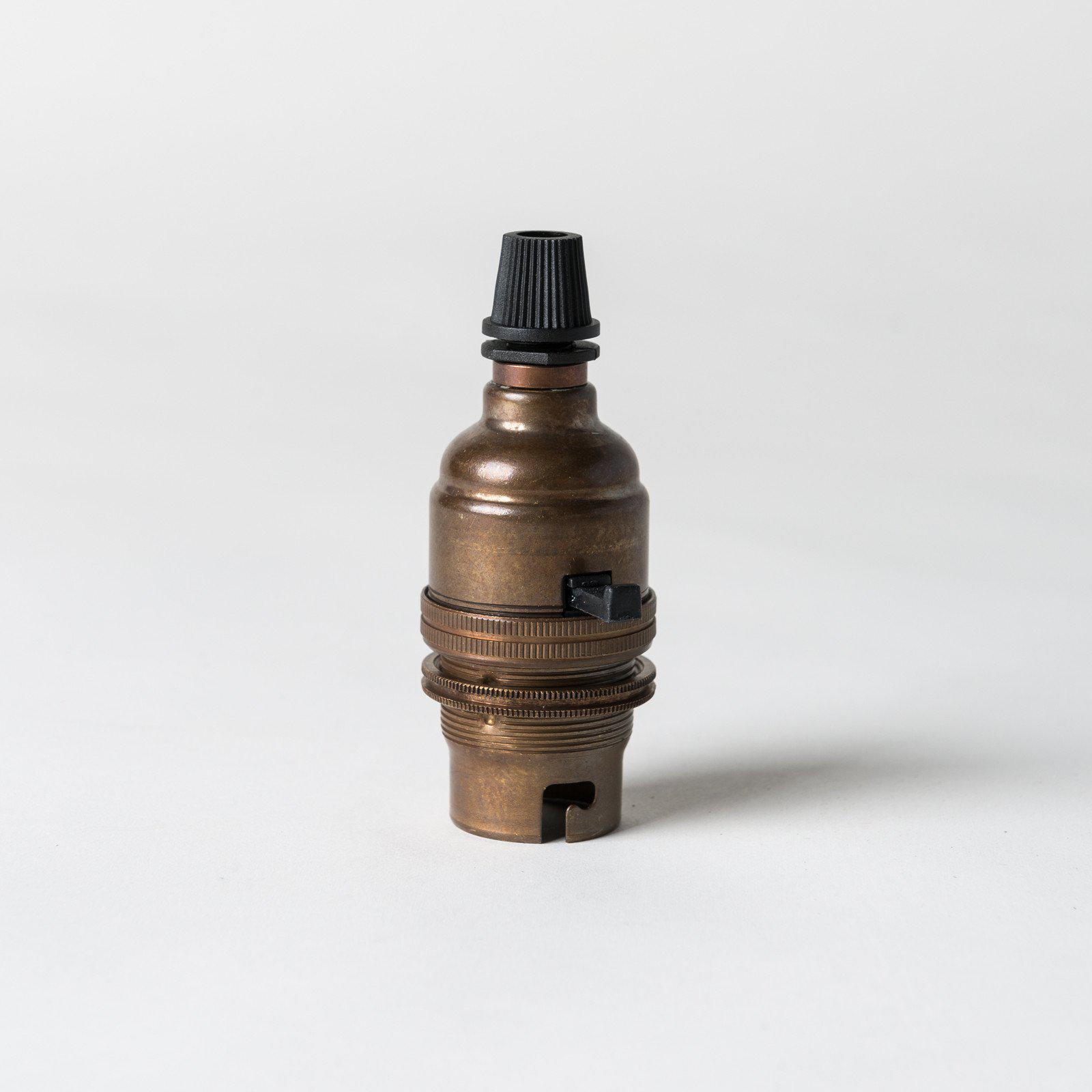 Switched Bayonet Period Lampholder with grip - All Colours-Lampholders-Yester Home