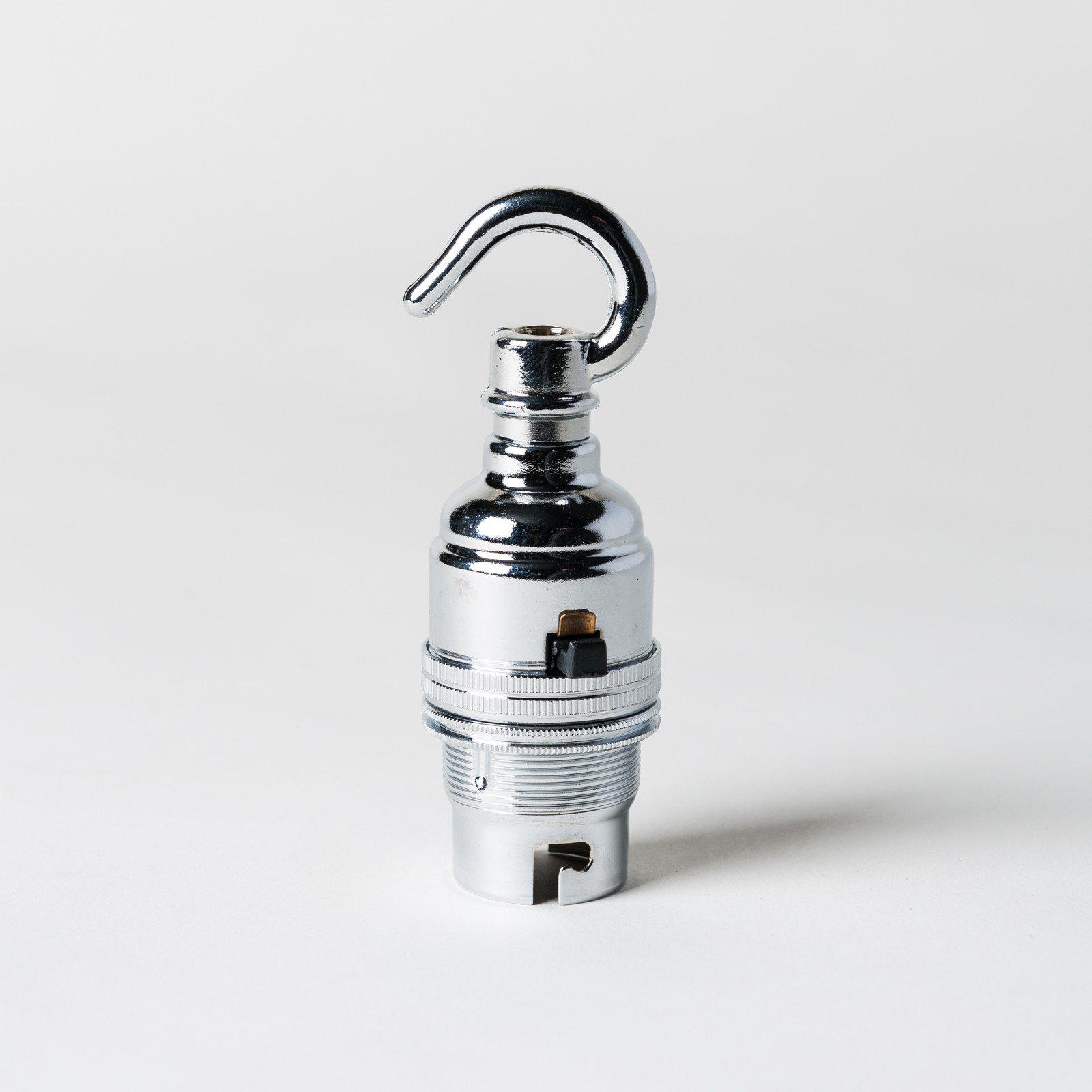 Switched Bayonet Period Lampholder with hook - All Colours-Lampholders-Yester Home