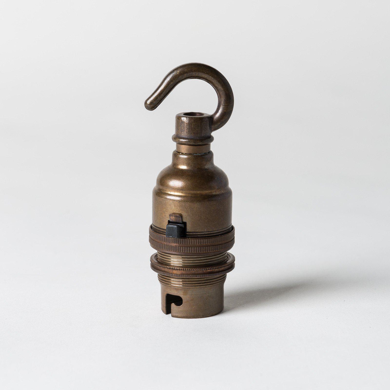 Switched Bayonet Period Lampholder with hook - All Colours-Lampholders-Yester Home