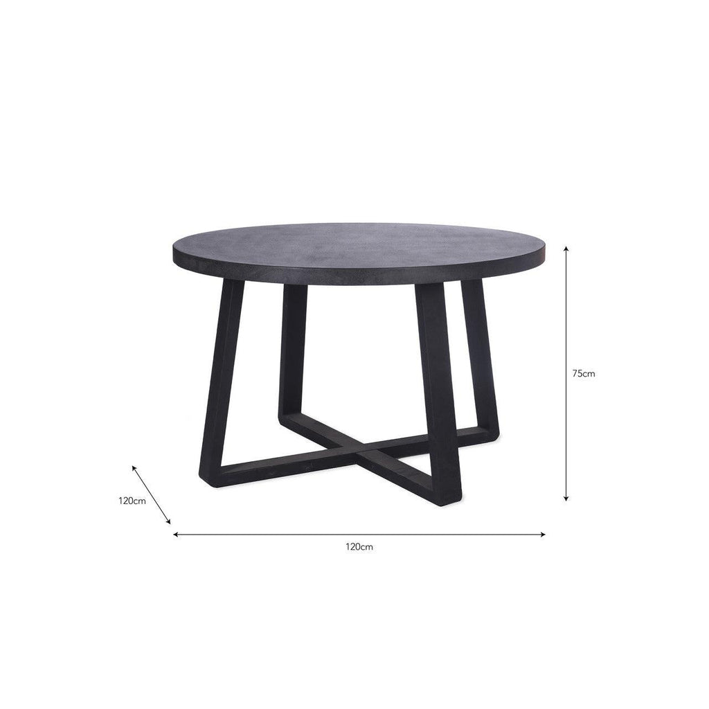 Talland Table - Poly Cement-Outdoor Dining Tables & Sets-Yester Home