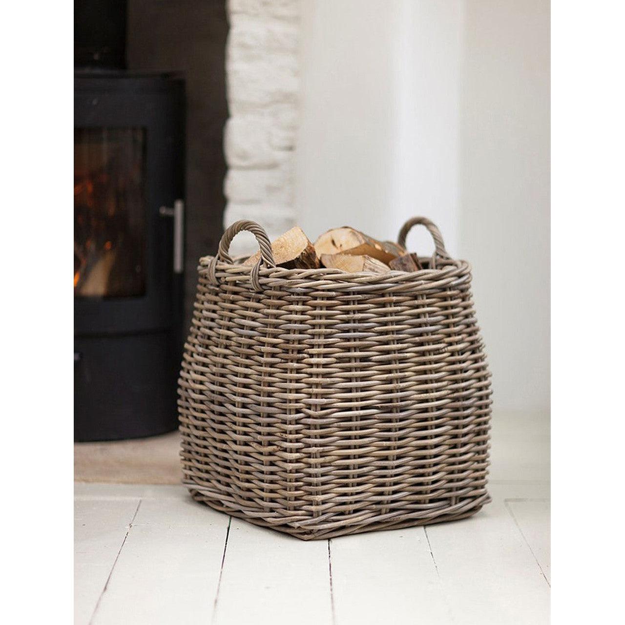 Tapered Basket - Rattan-Log Storage & Baskets-Yester Home