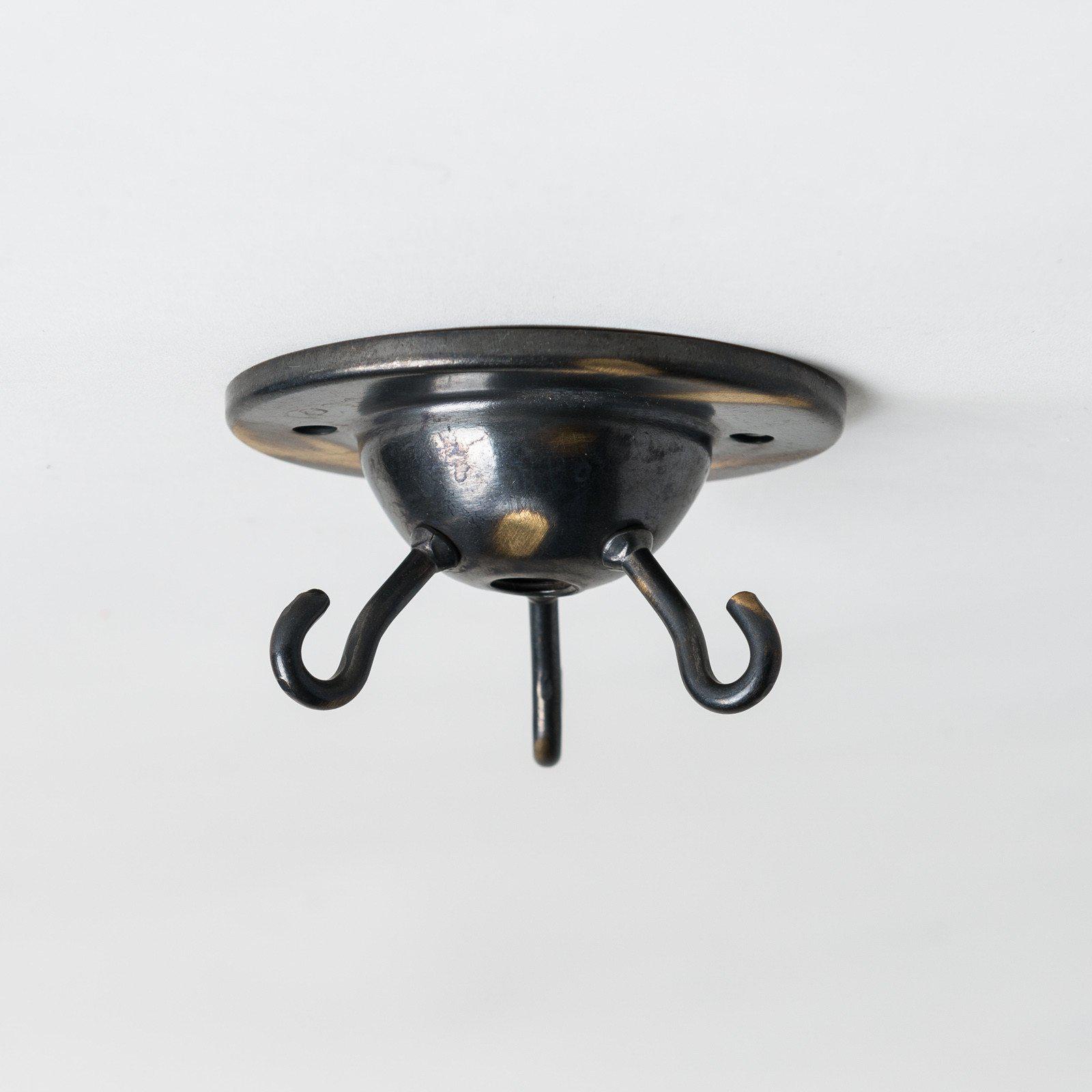 Three Hook Ceiling Plate - All Colours-Ceiling Hooks-Yester Home
