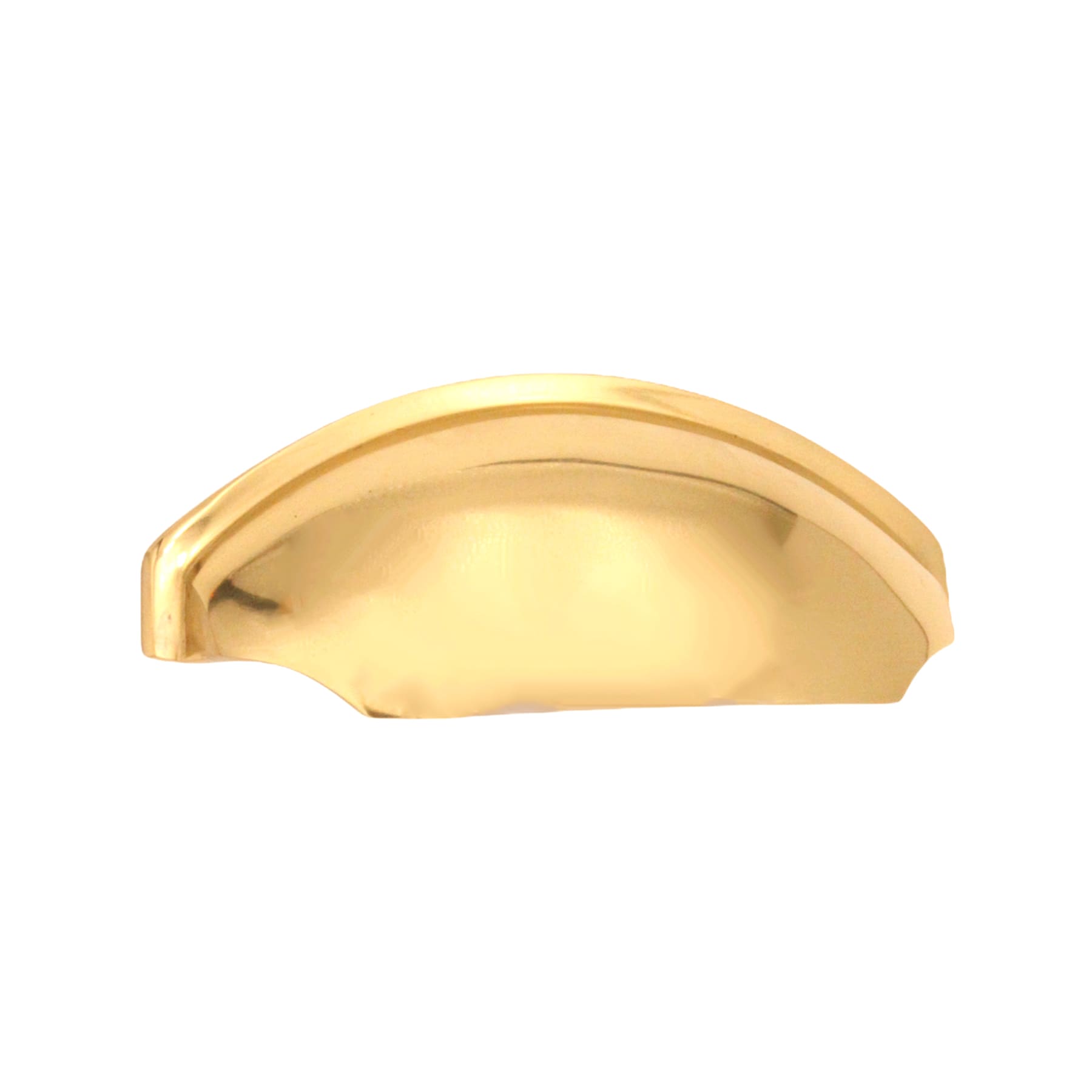 Tulip Cup Drawer Pull Polished Brass-Cupboard Pulls-Yester Home