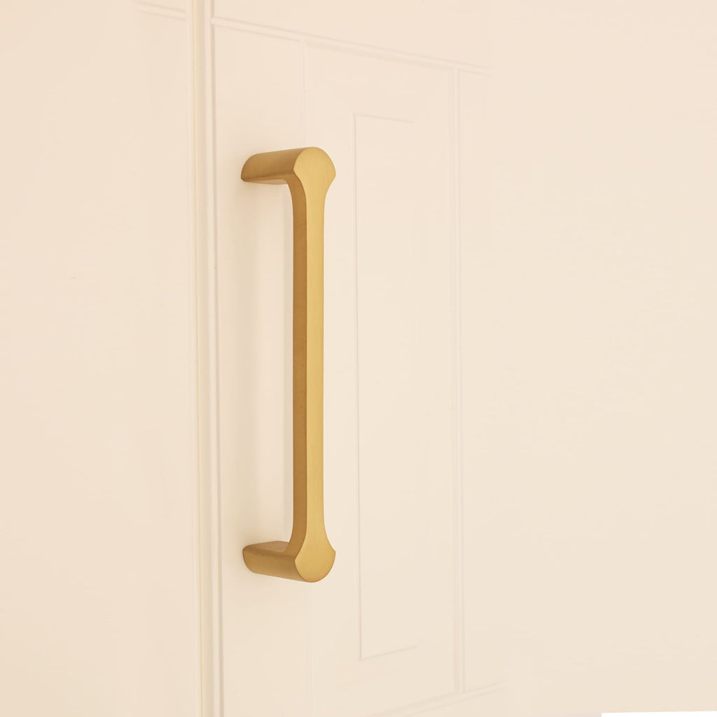 Tulip Pull Handle 165mm Satin Brass-Cabinet Handles-Yester Home