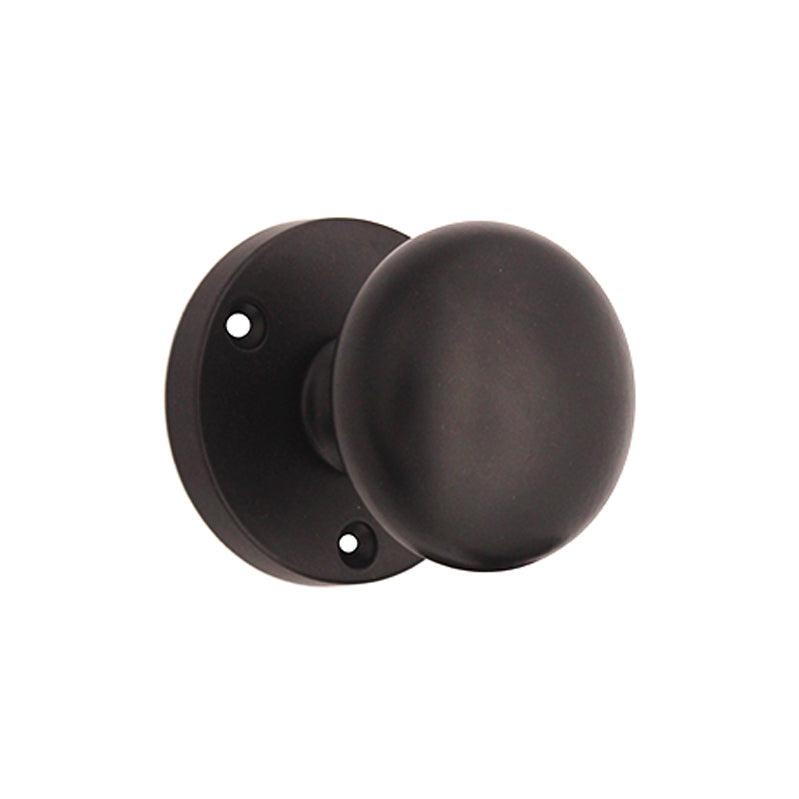 Victorian Door Knob Matt Black-Mortice Door Knobs-Yester Home