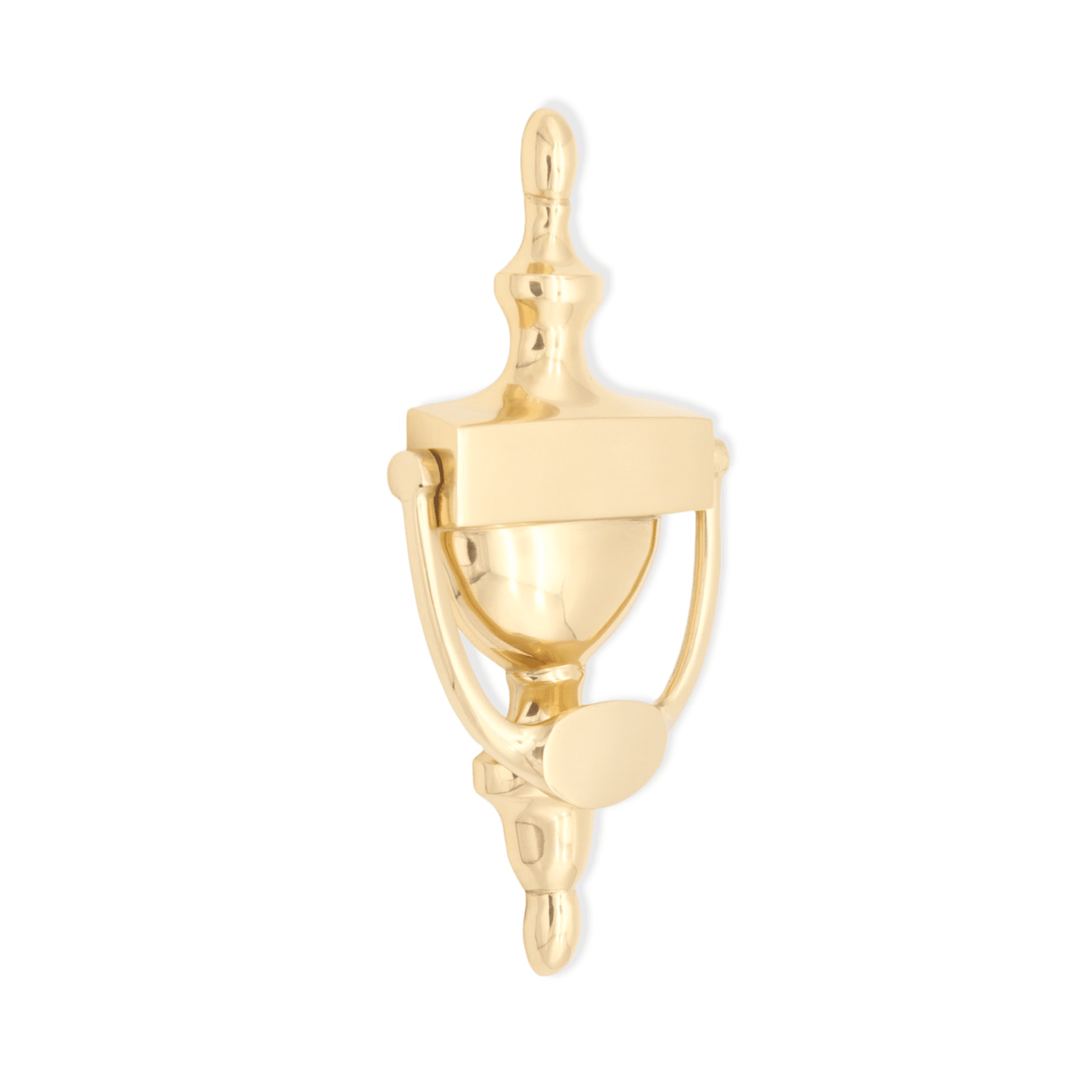 Victorian Door Knocker 200mm Polished Brass-Door Knockers-Yester Home