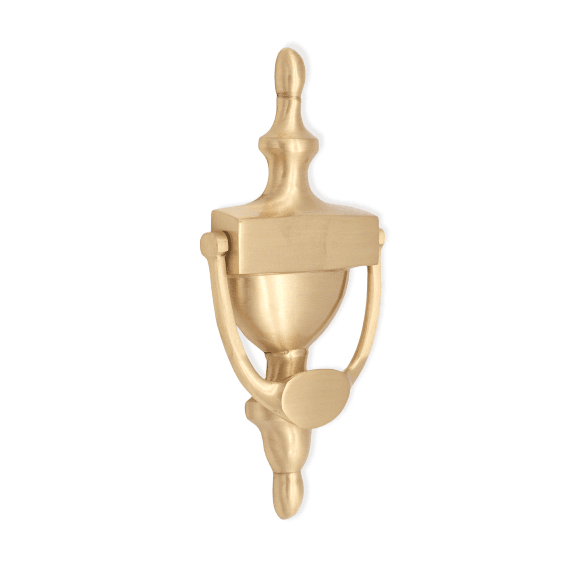 Victorian Door Knocker 200mm Satin Brass-Door Knockers-Yester Home