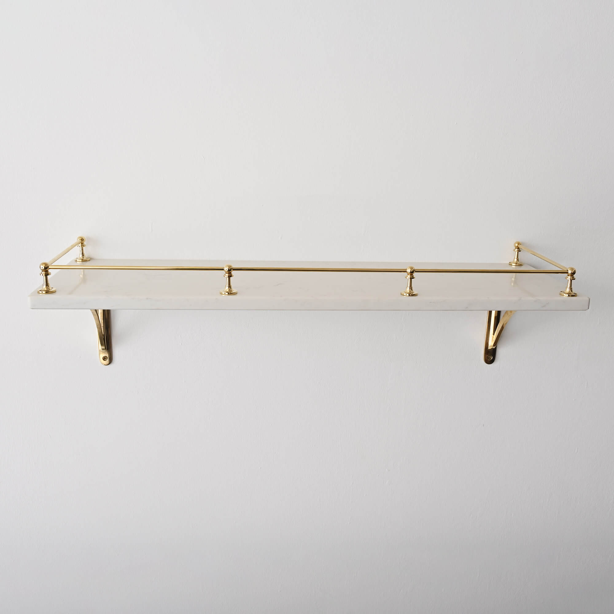 Victorian Polished Brass Gallery Shelf Rail-Gallery Rails-Yester Home