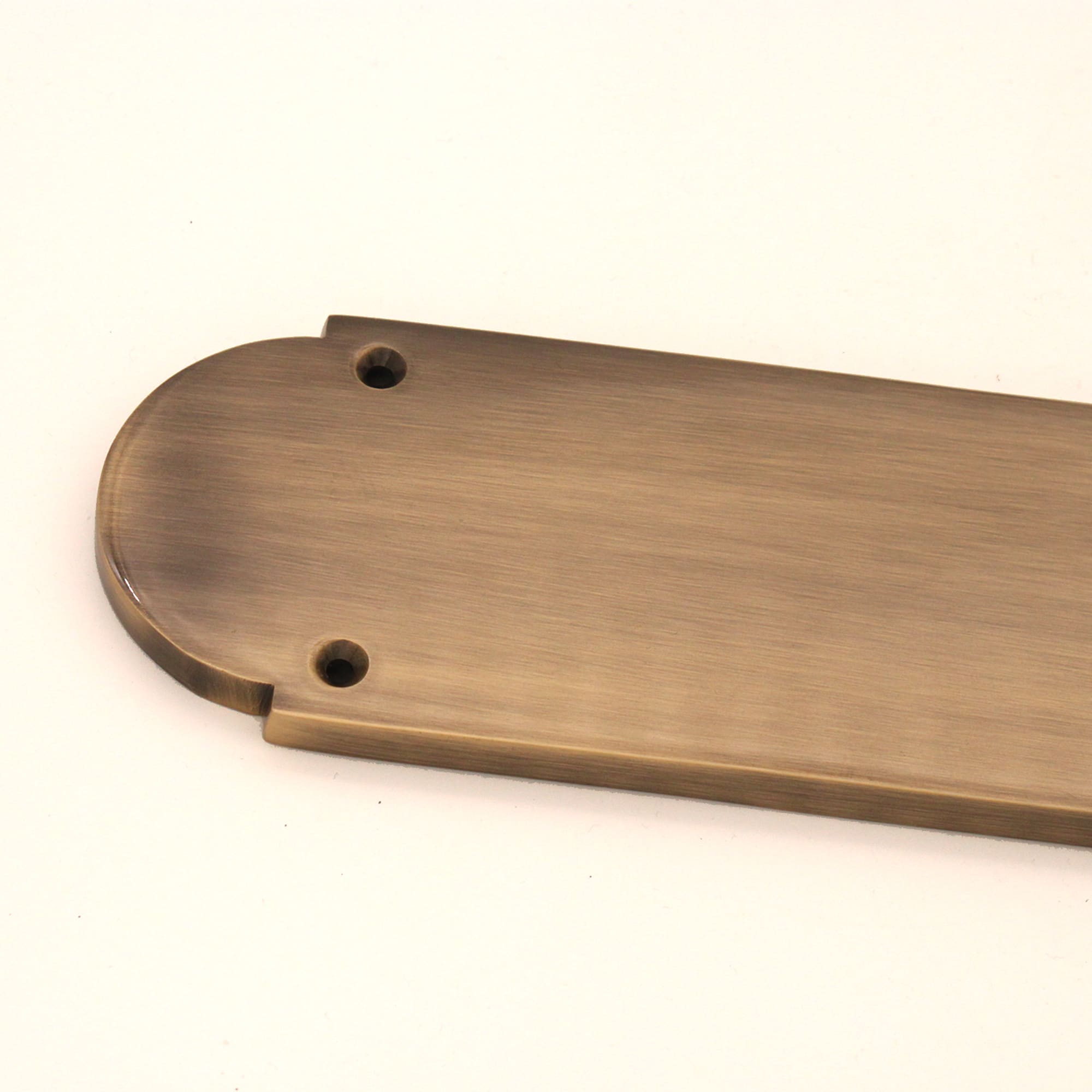 Victorian Half Round Finger Plate 300mm Antique Brass-Finger Plates & Letter Plates-Yester Home