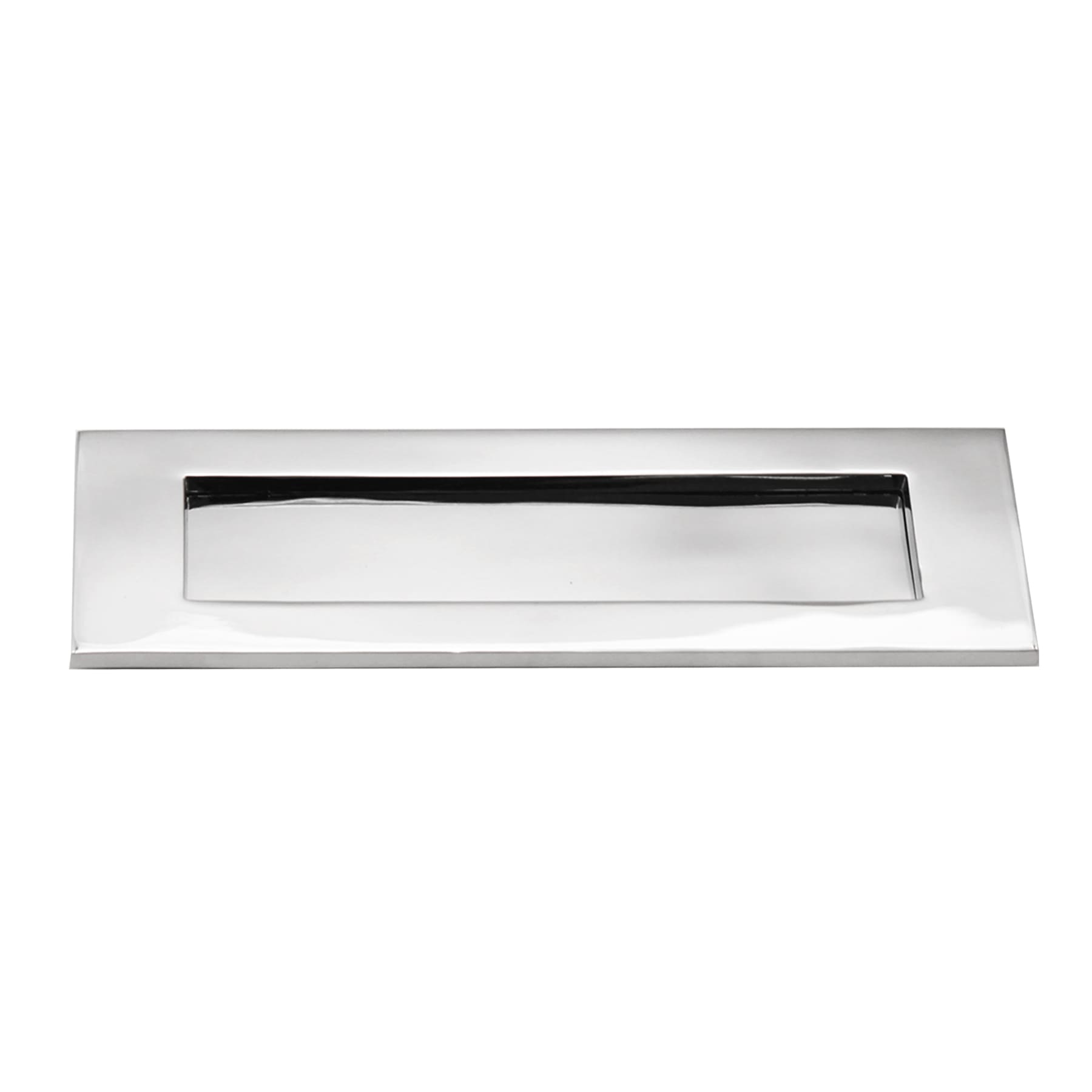 Victorian Letter Plate 250mm Polished Chrome-Finger Plates & Letter Plates-Yester Home