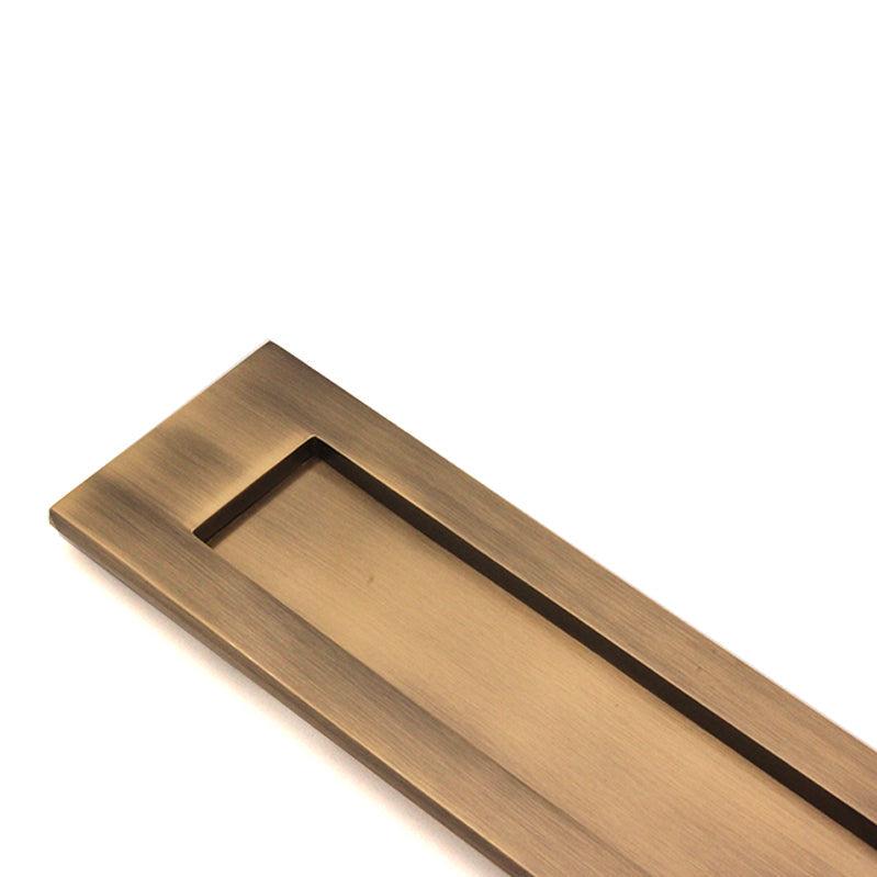 Victorian Letter Plate 300mm Antique Brass-Finger Plates & Letter Plates-Yester Home