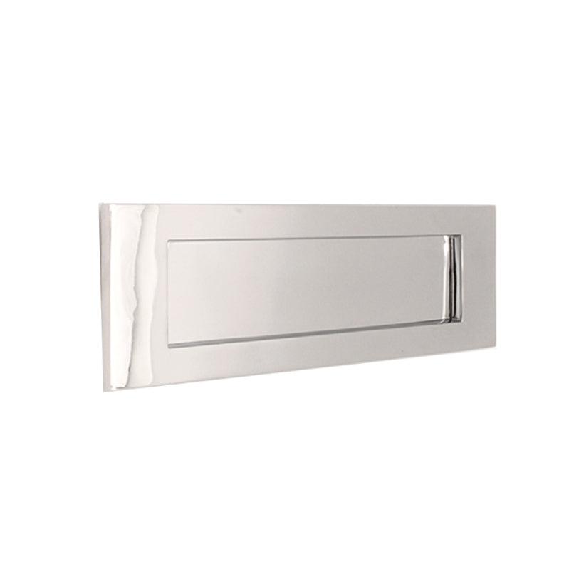 Victorian Letter Plate 300mm Polished Chrome-Finger Plates & Letter Plates-Yester Home