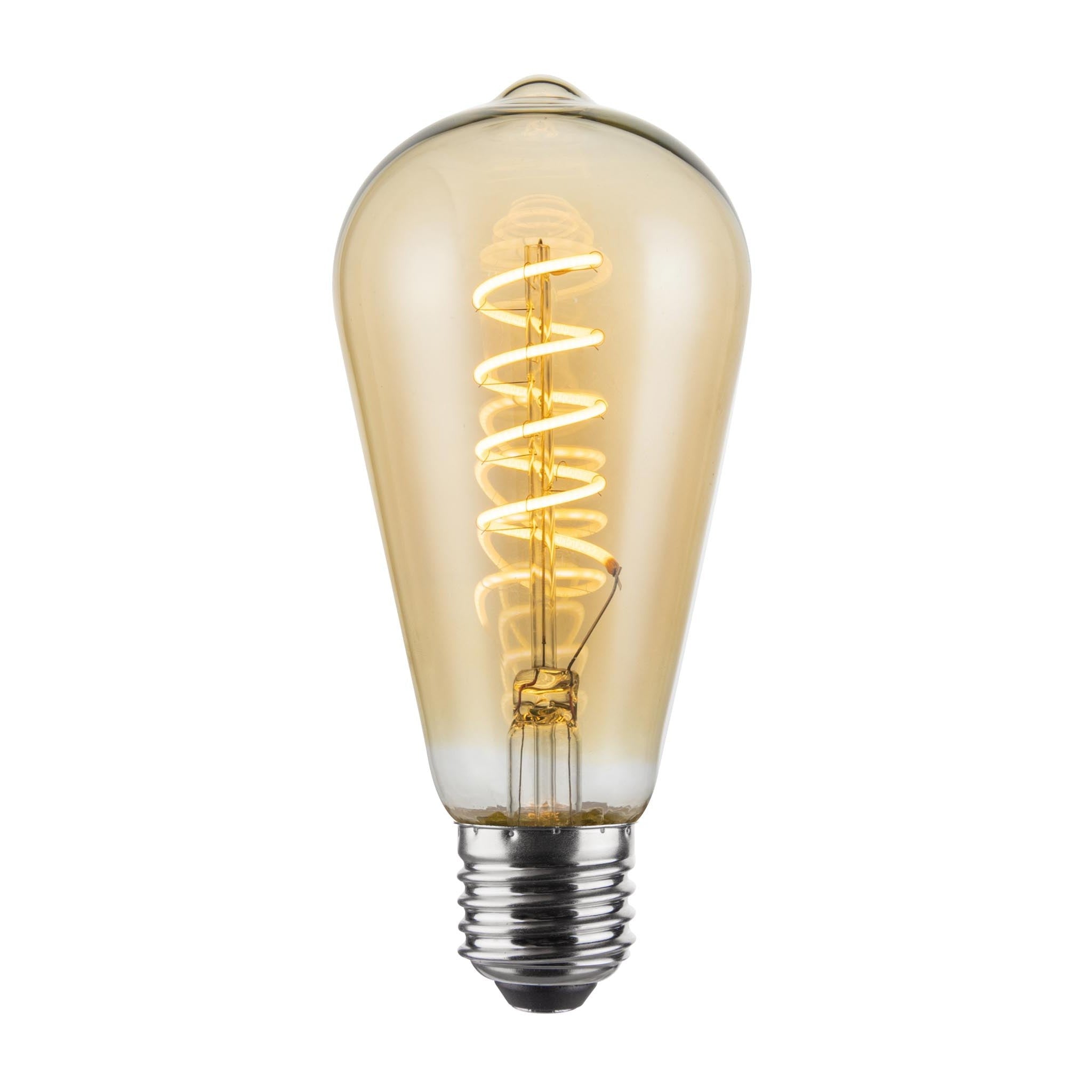 Vintlux E27 Dimmable LED Filament Lamp 4W ST64 265lm 2200K - Karu Edison Gold-LED Filament Bulbs-Yester Home