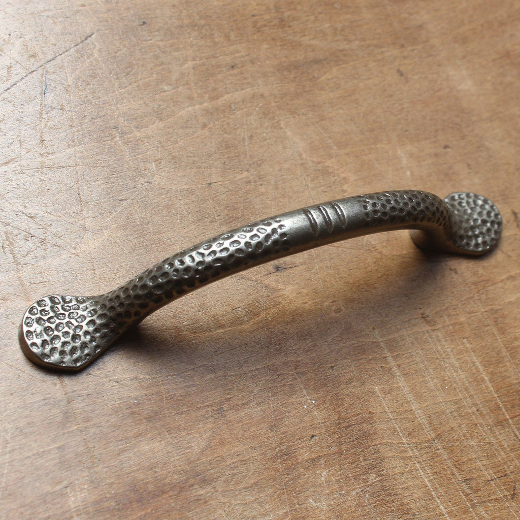Warwick Mottled Cast Iron Pull Handle-Cabinet Handles-Yester Home
