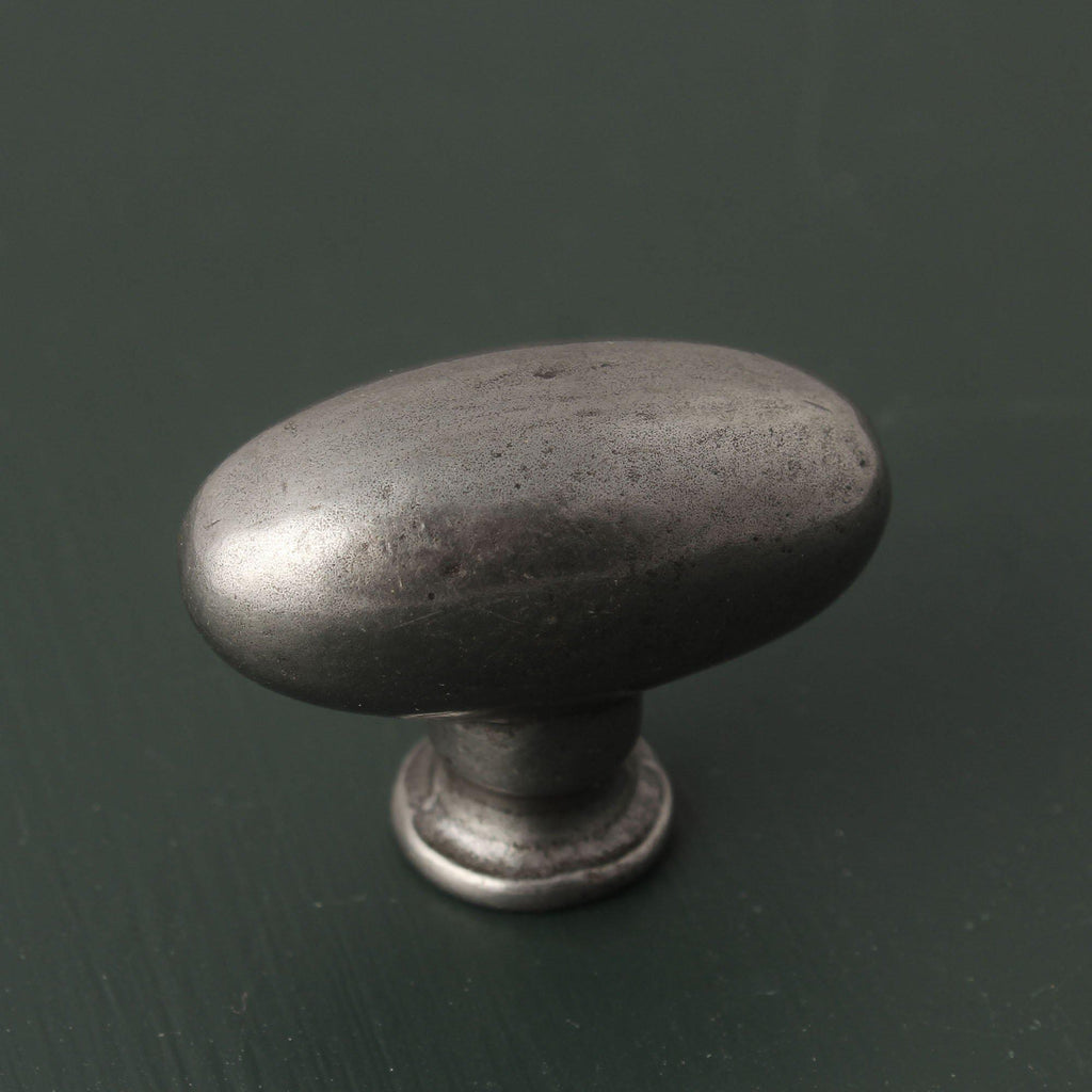Warwick Oval Cast Iron Cupboard Knob-Cabinet Knobs-Yester Home