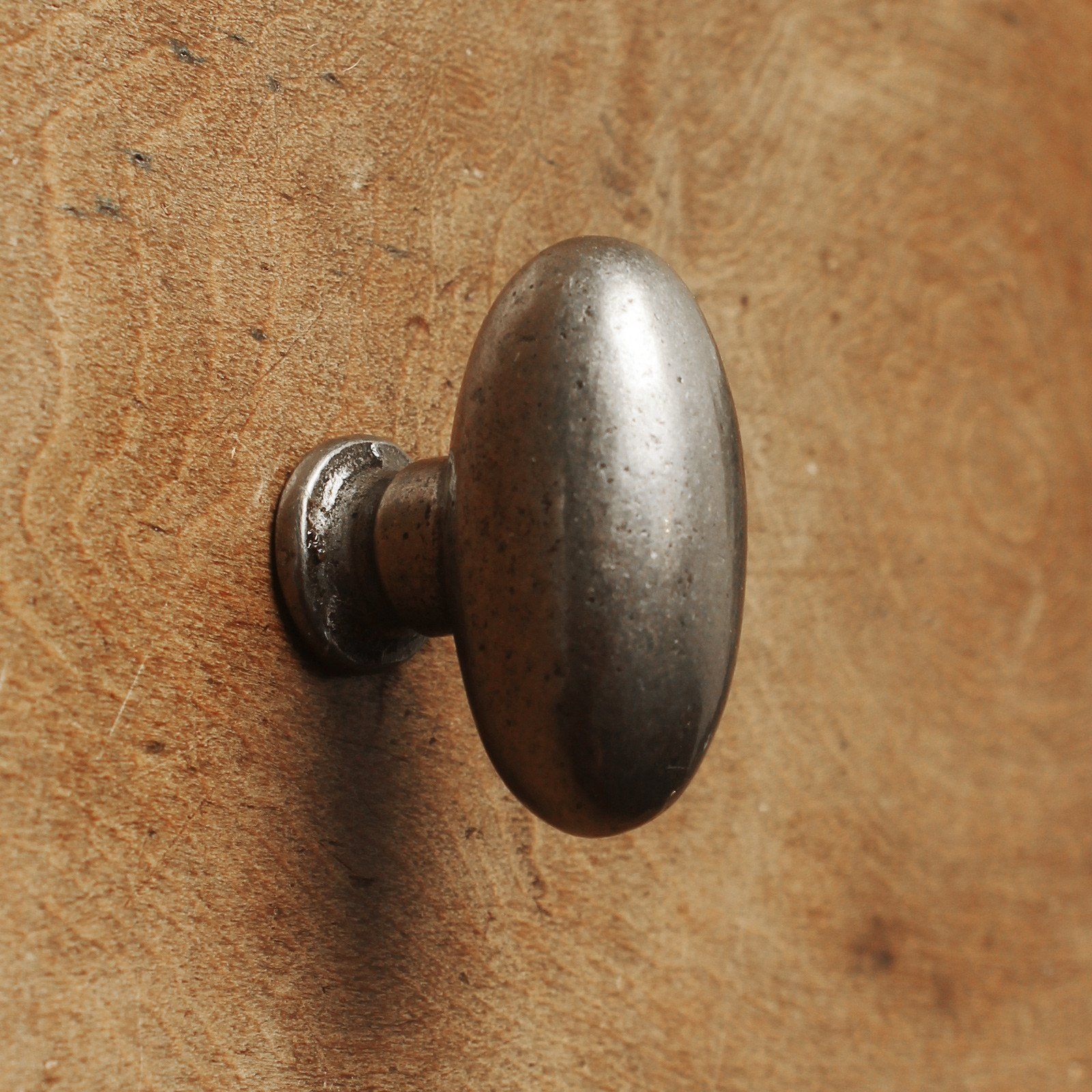 Warwick Oval Cast Iron Cupboard Knob-Cabinet Knobs-Yester Home