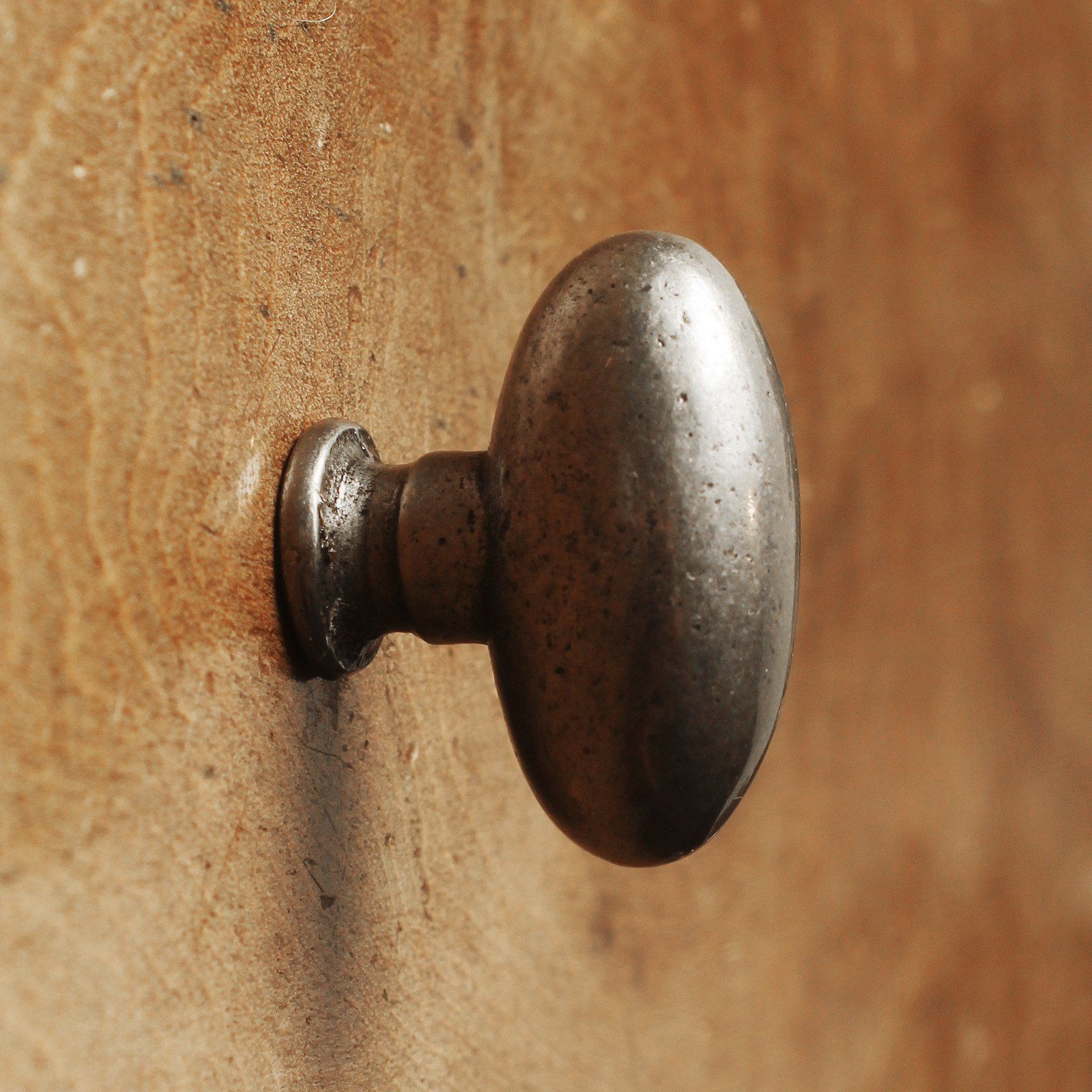 Warwick Oval Cast Iron Cupboard Knob-Cabinet Knobs-Yester Home