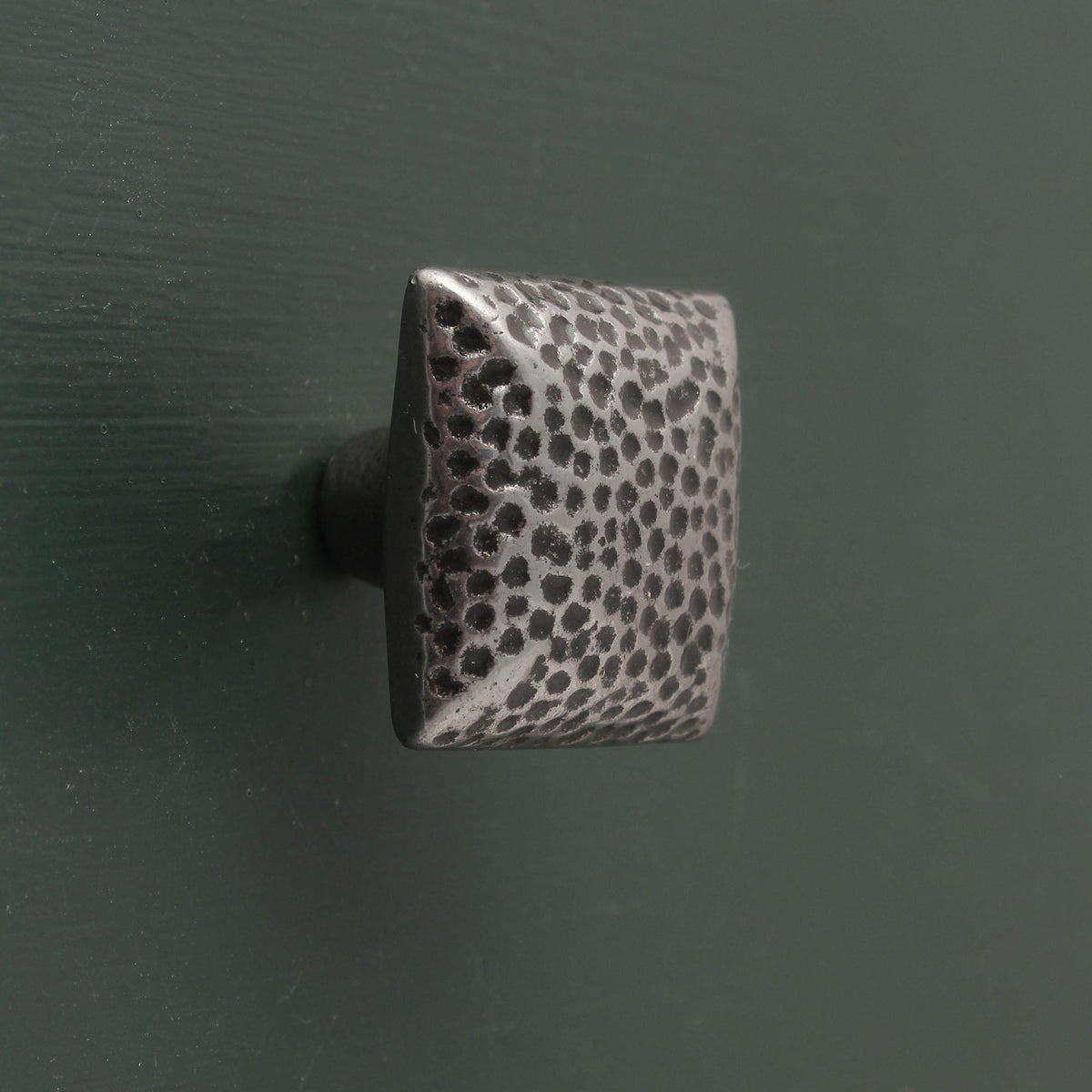 Warwick Square Cast Iron Cupboard Knob Mottled Yester Home