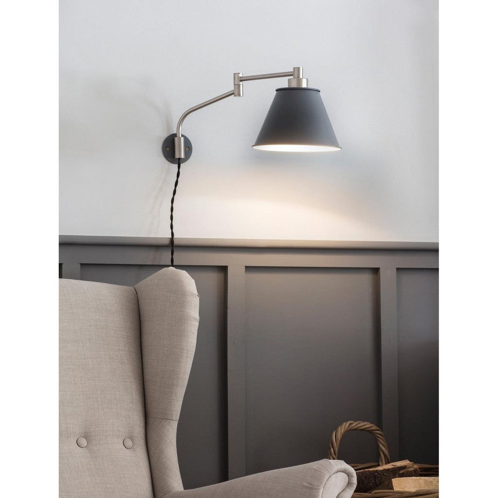 Westport Wall Light in Charcoal - Steel-Wall Lights-Yester Home