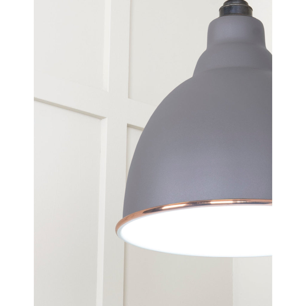 White Gloss Brindley Pendant in Bluff | From The Anvil-Brindley-Yester Home