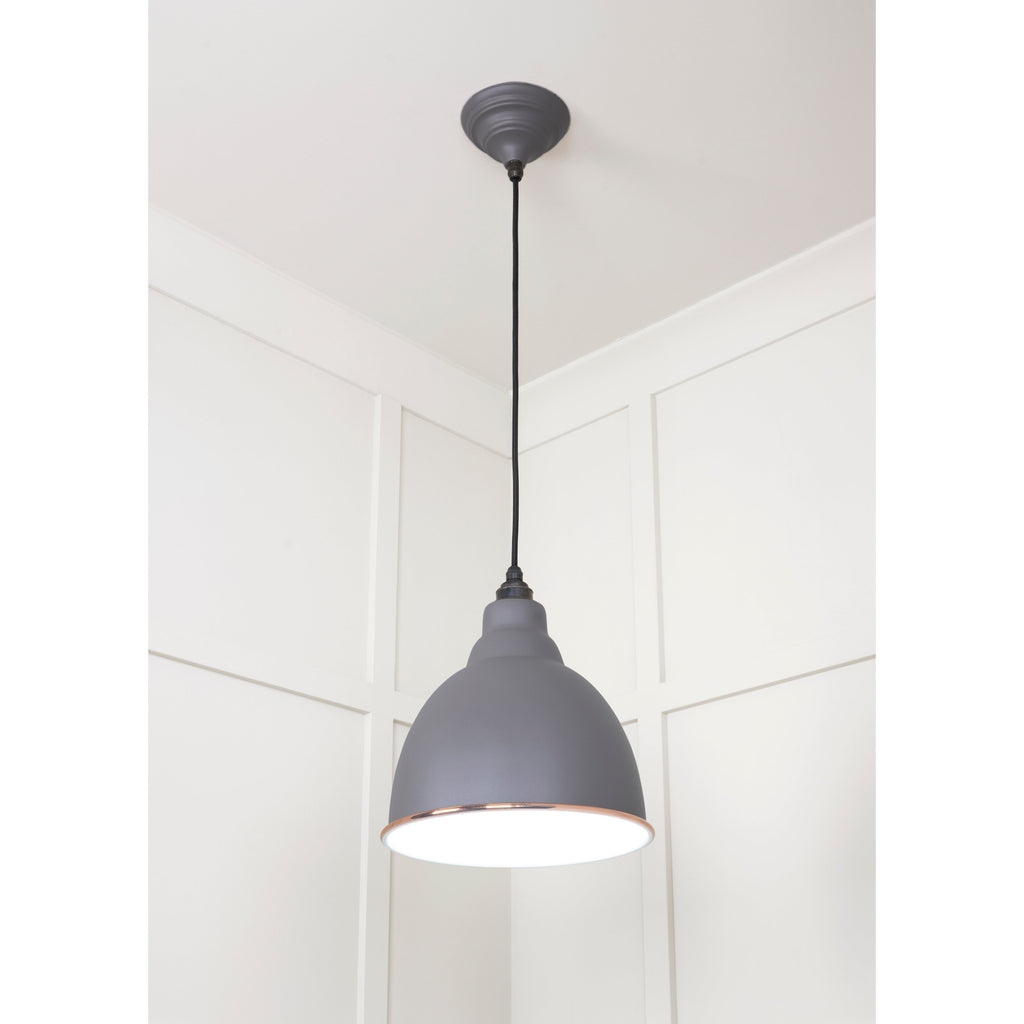 White Gloss Brindley Pendant in Bluff | From The Anvil-Brindley-Yester Home
