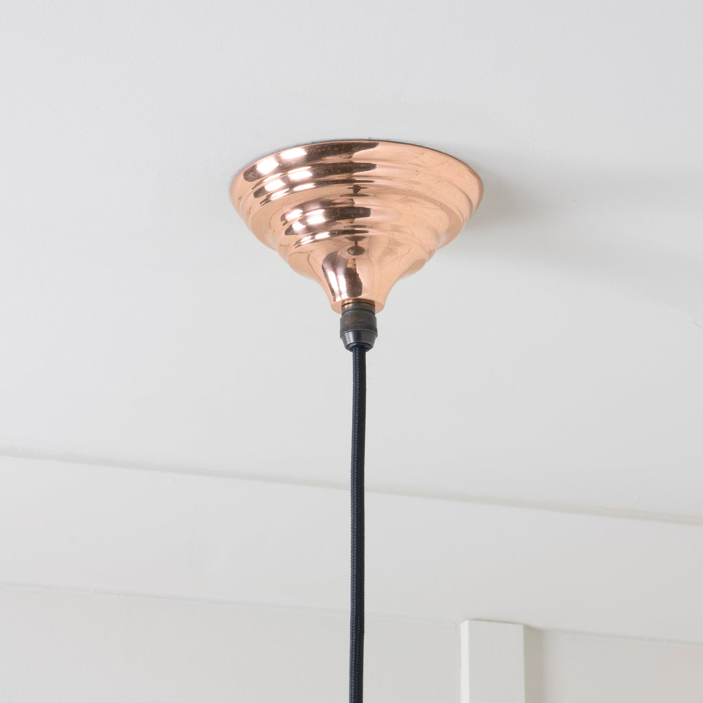 White Gloss Brindley Pendant in Copper | From The Anvil-Brindley-Yester Home