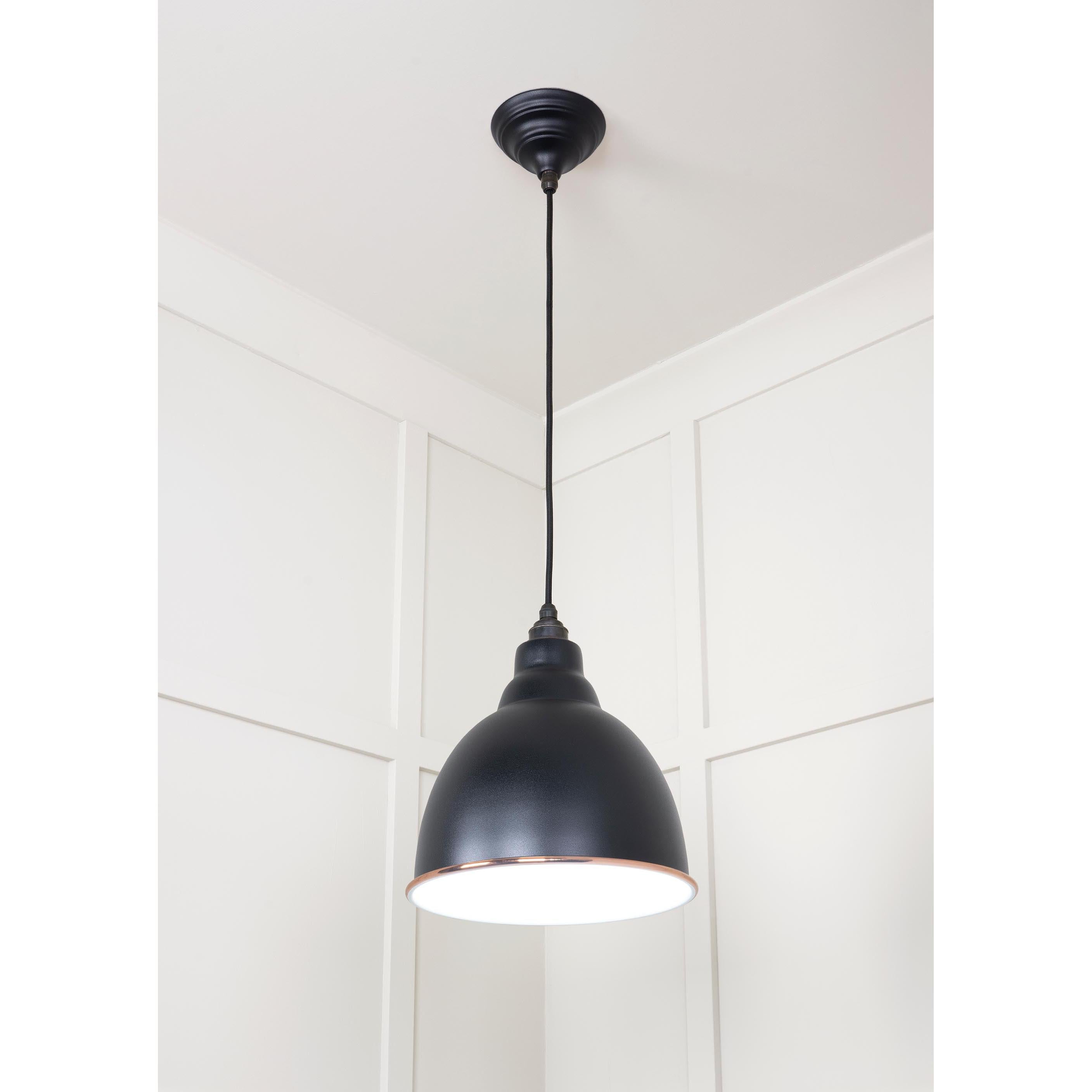 White Gloss Brindley Pendant in Elan Black | From The Anvil - Brindley - From The Anvil - Yester Home