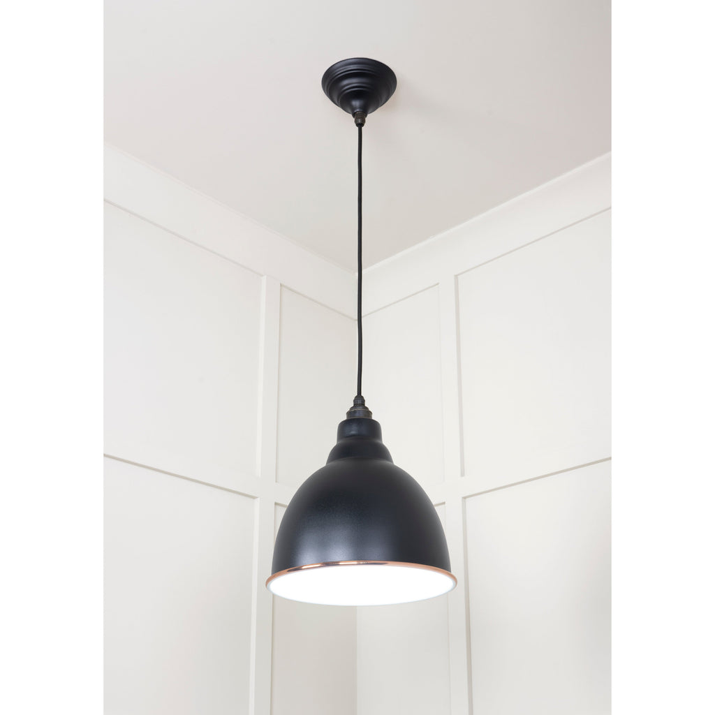 White Gloss Brindley Pendant in Elan Black | From The Anvil-Brindley-Yester Home