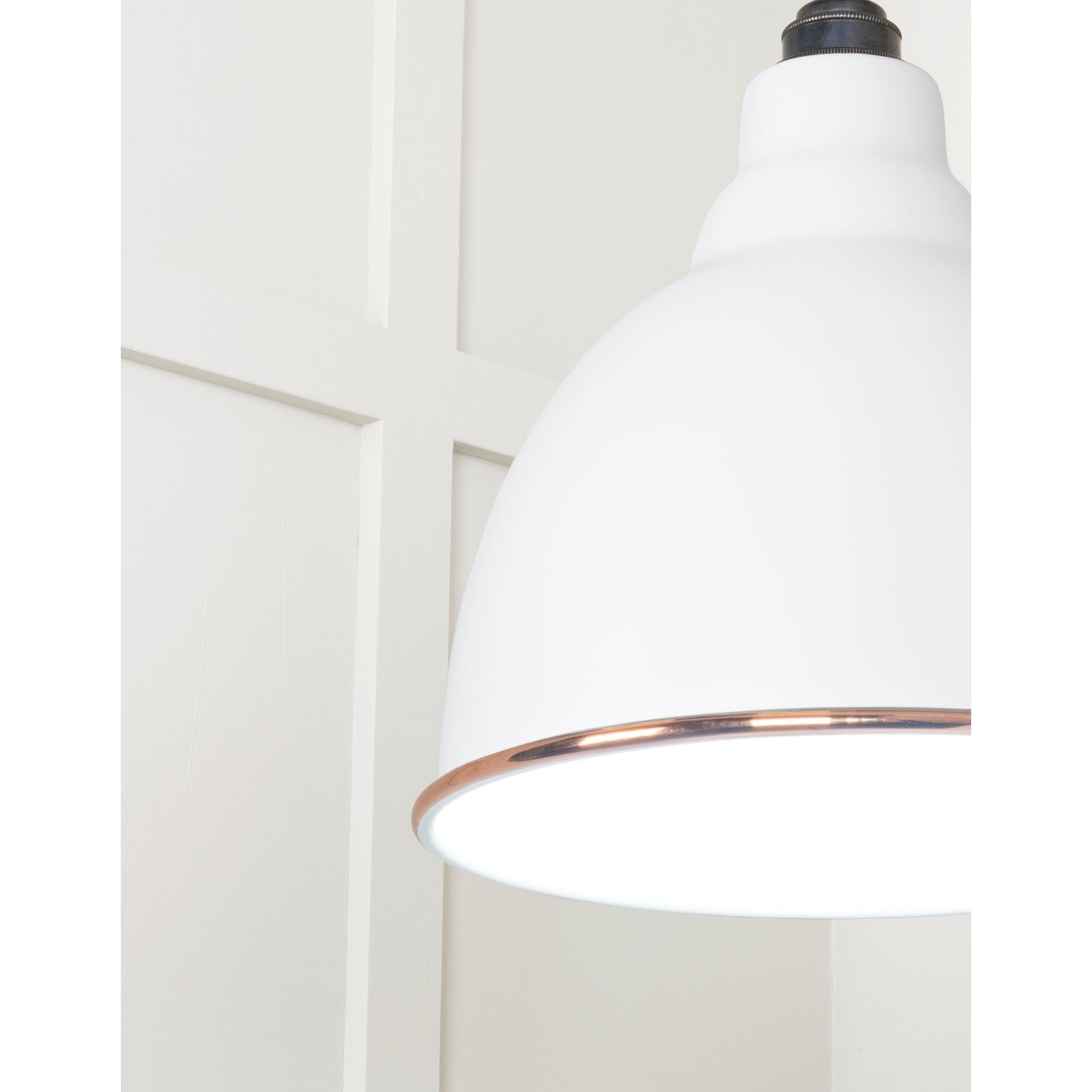 White Gloss Brindley Pendant in Flock | From The Anvil-Brindley-Yester Home