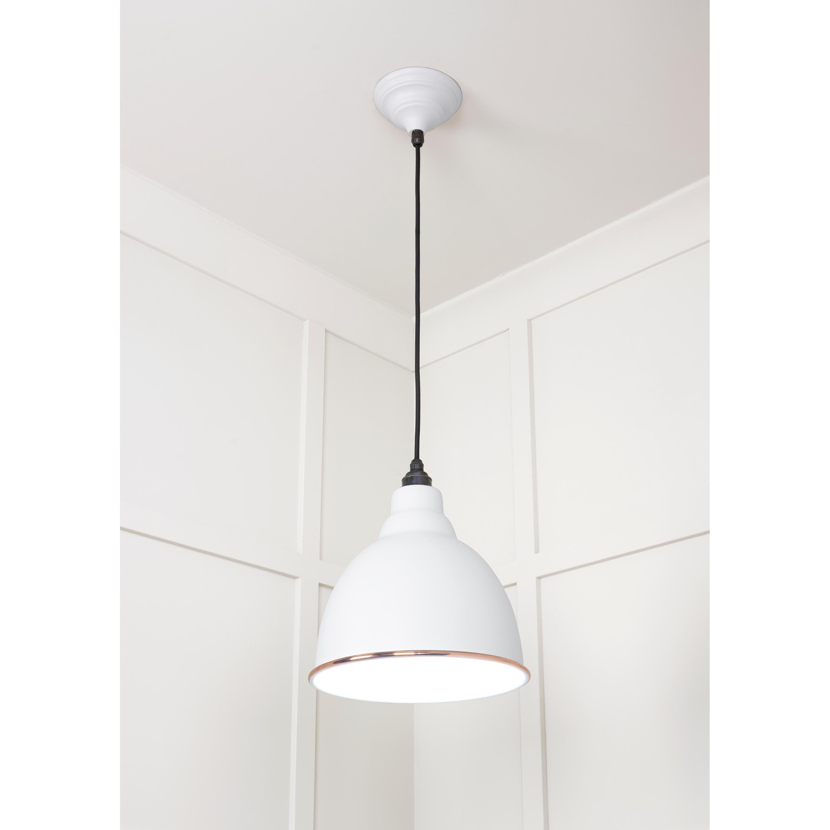 White Gloss Brindley Pendant in Flock | From The Anvil - Brindley - From The Anvil - Yester Home