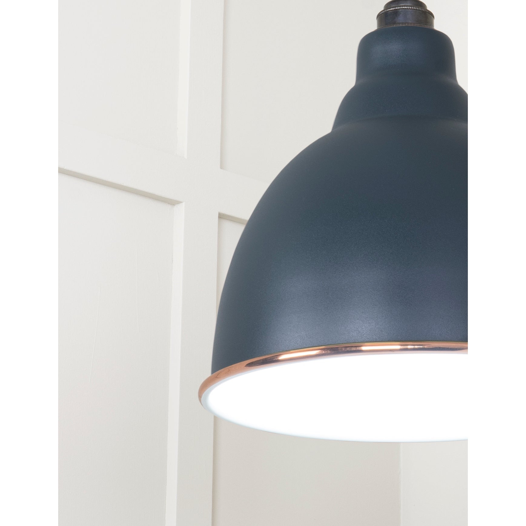 White Gloss Brindley Pendant in Soot | From The Anvil-Brindley-Yester Home
