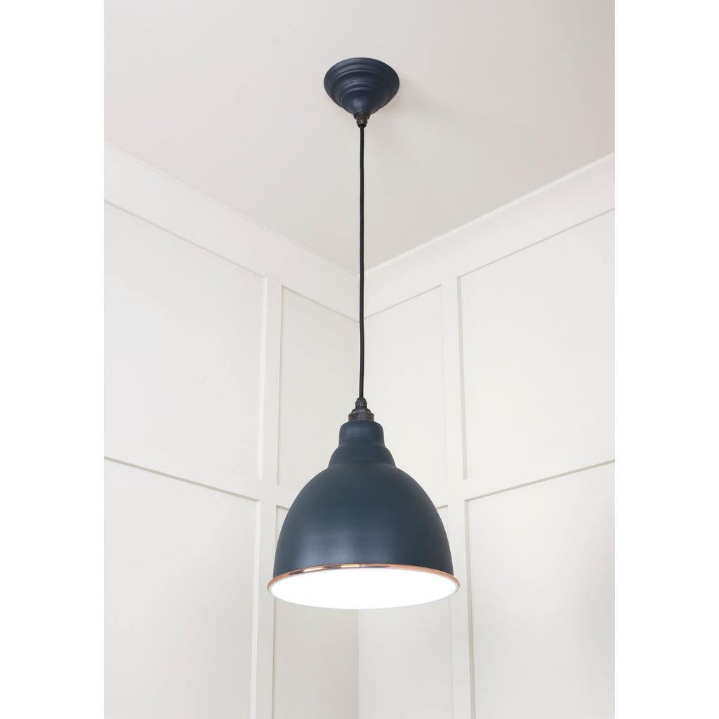 White Gloss Brindley Pendant in Soot | From The Anvil-Brindley-Yester Home
