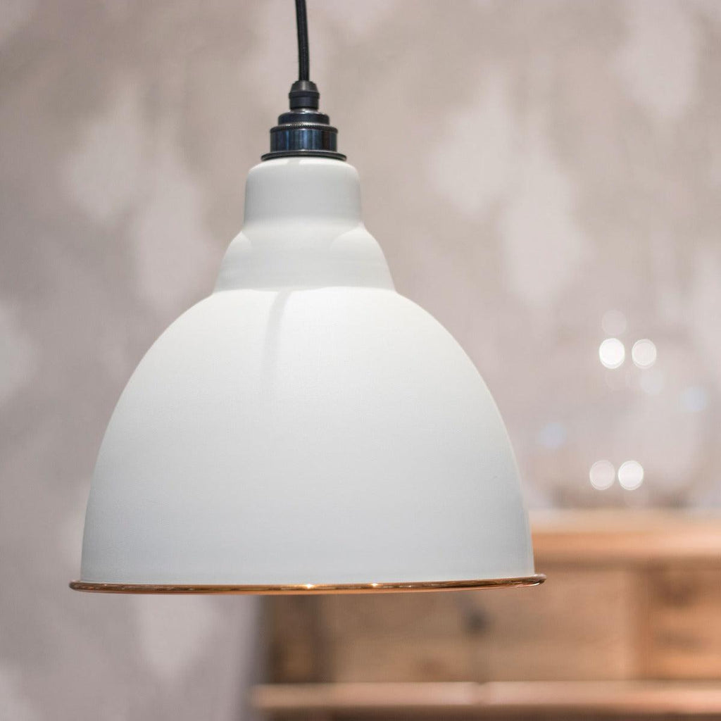 White Gloss Brindley Pendant in Teasel | From The Anvil-Brindley-Yester Home