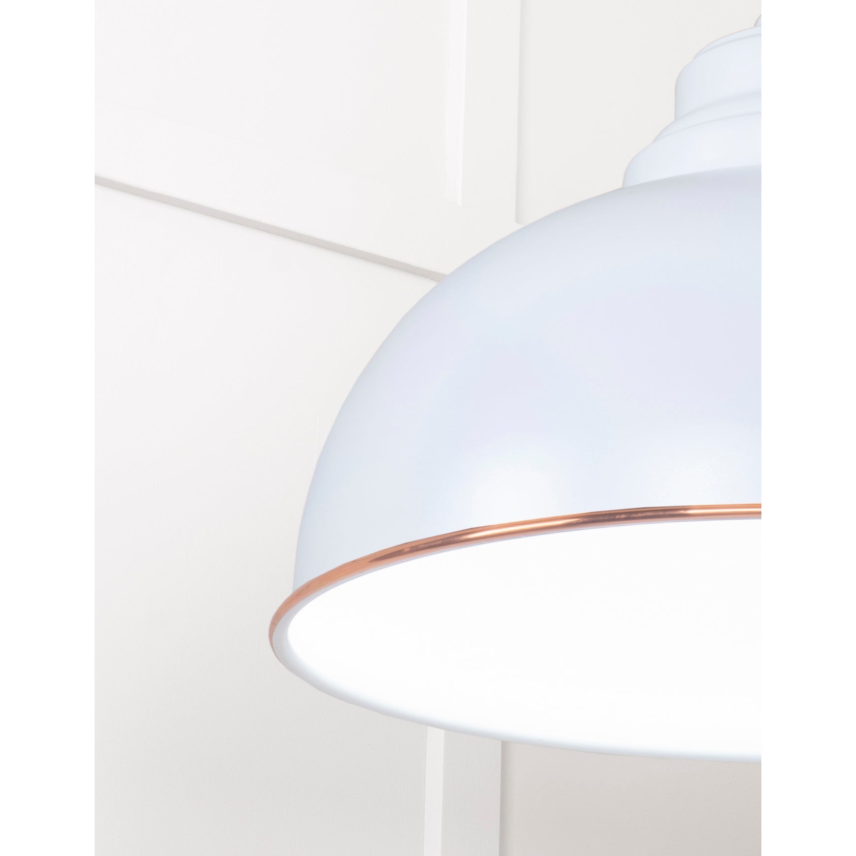 White Gloss Harborne Pendant in Birch | From The Anvil-Harborne-Yester Home