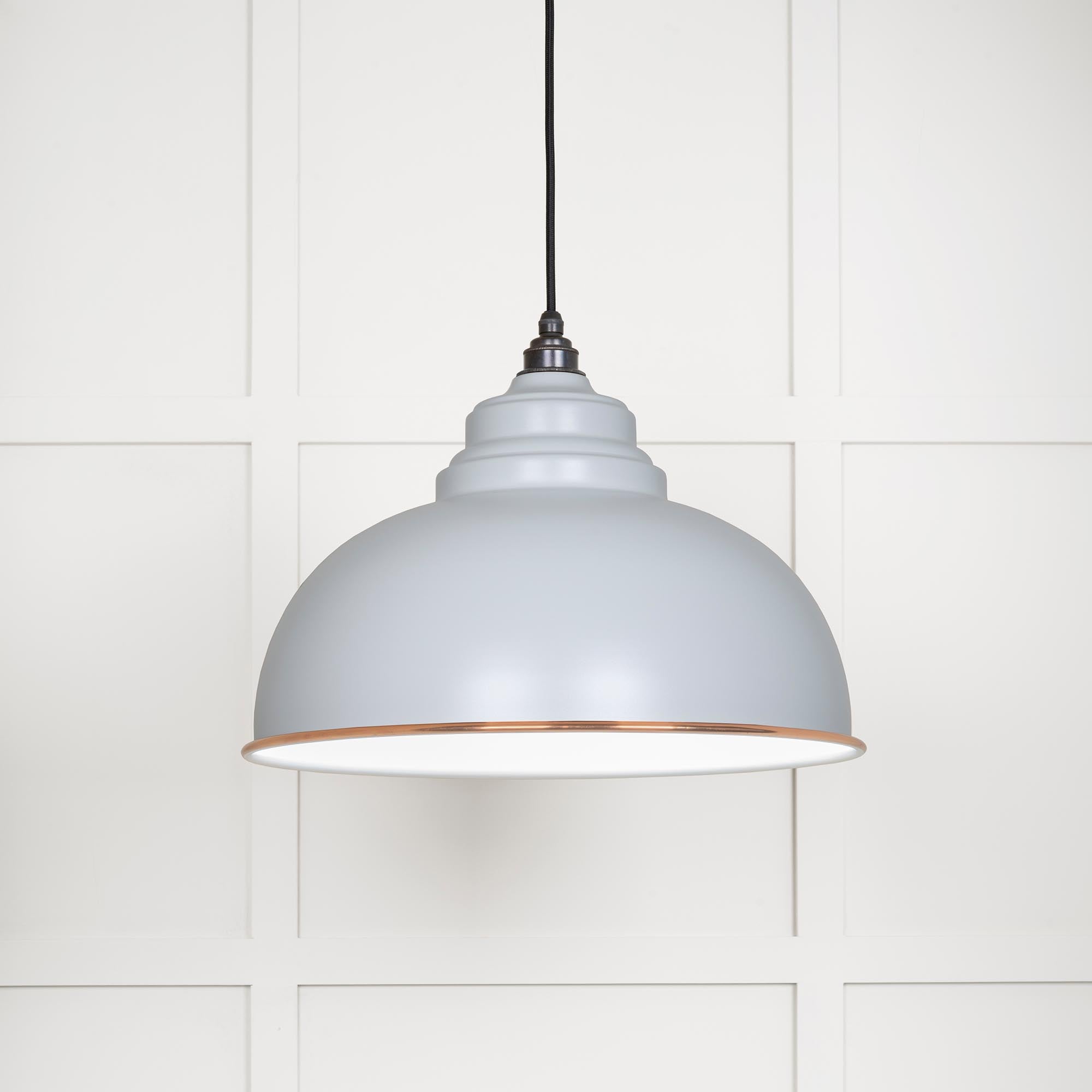White Gloss Harborne Pendant in Birch | From The Anvil - Harborne - From The Anvil - Yester Home