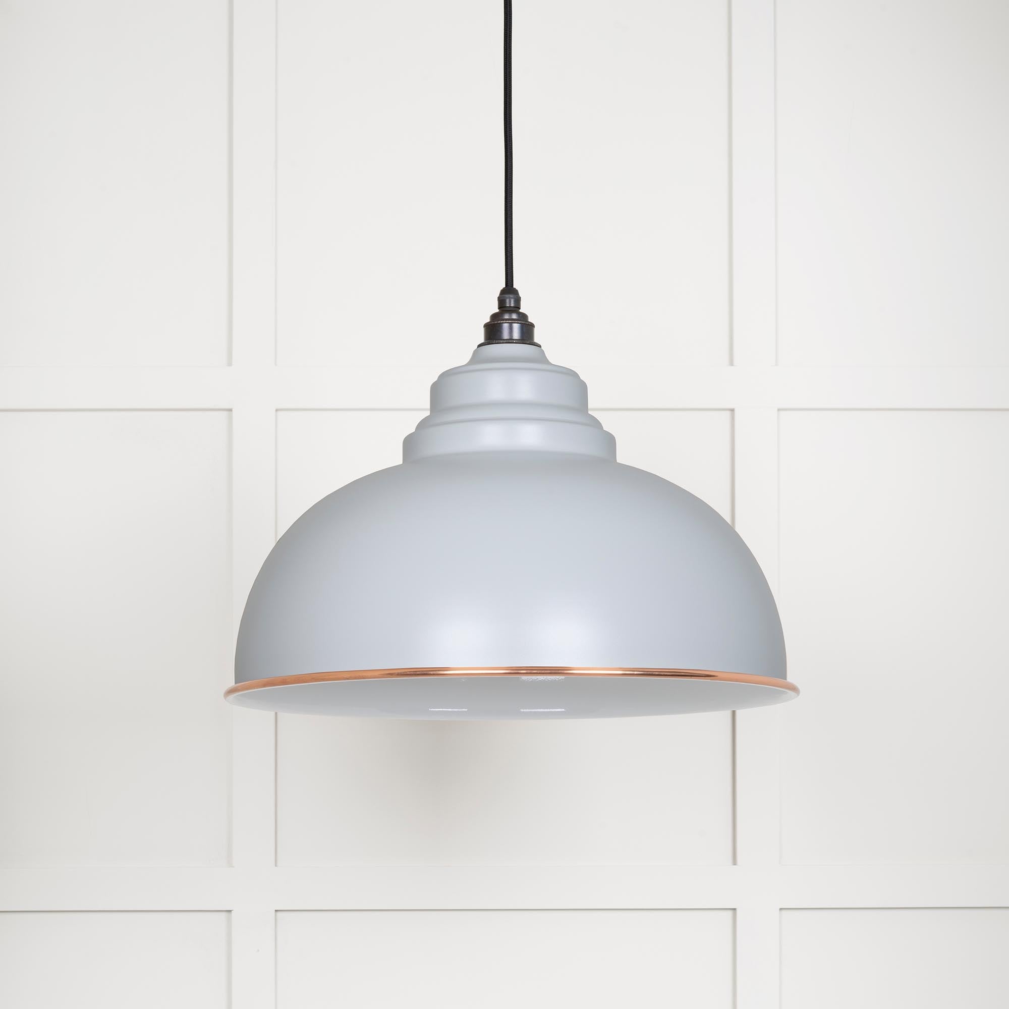 White Gloss Harborne Pendant in Birch | From The Anvil - Harborne - From The Anvil - Yester Home