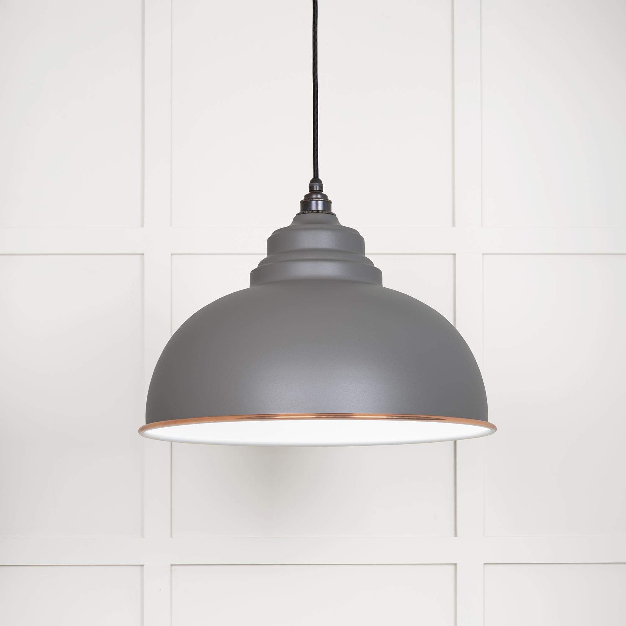 White Gloss Harborne Pendant in Bluff | From The Anvil - Harborne - From The Anvil - Yester Home
